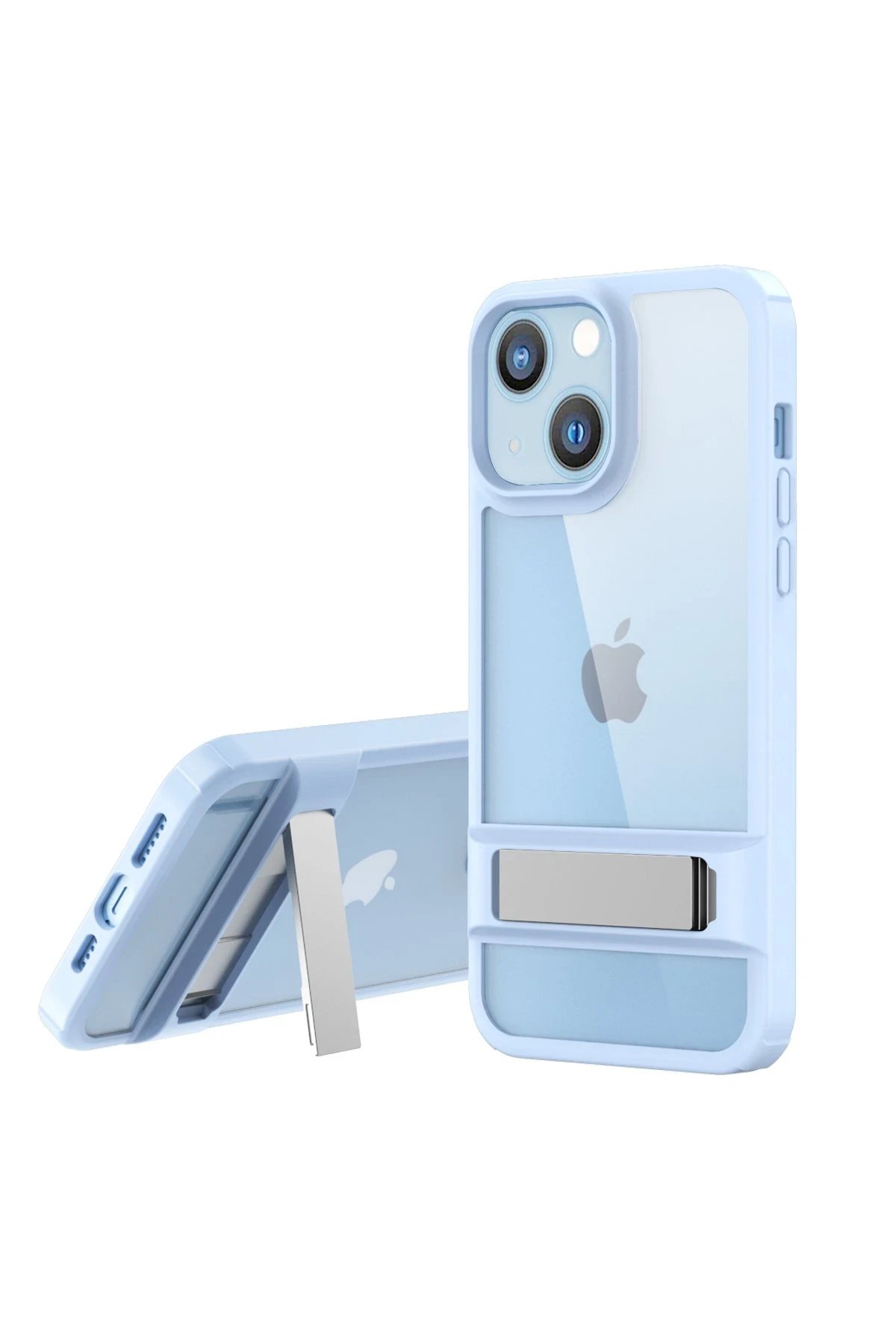 Newface iPhone 14 Plus Kılıf Rolet Stand Kapak - Sierra Blue
