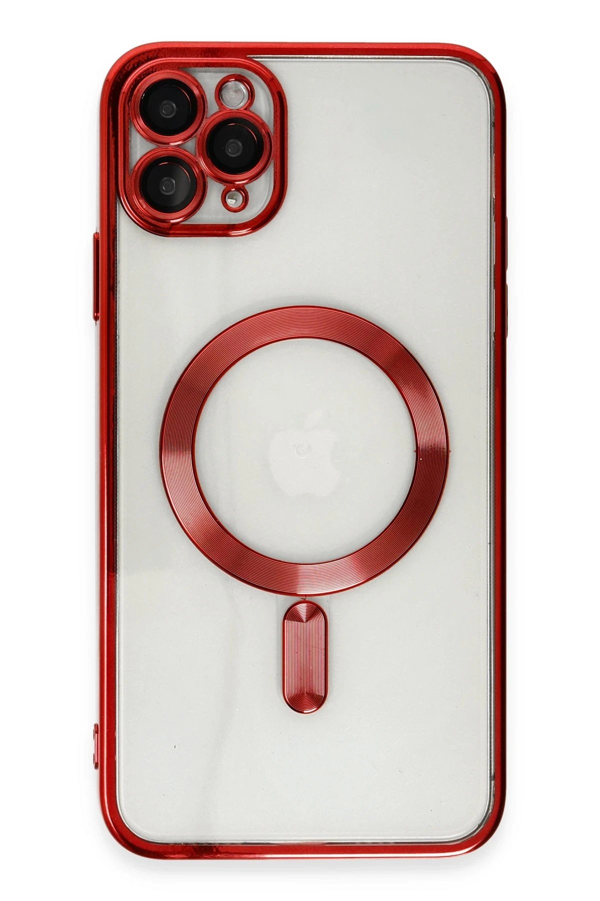 Newface iPhone 11 Pro Max Kılıf Kross Magneticsafe Kapak - Kırmızı