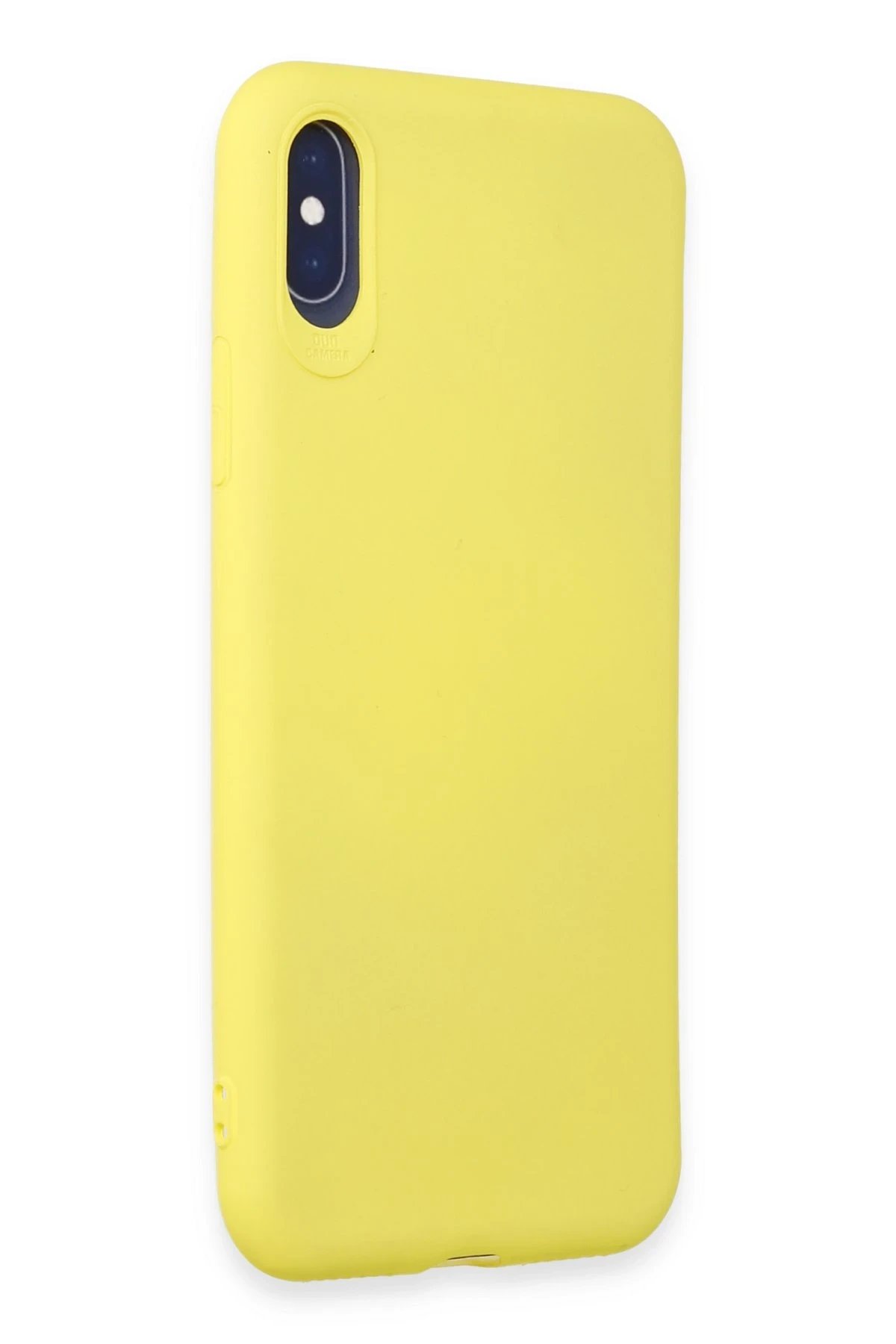 Newface iPhone X Kılıf First Silikon - Sarı