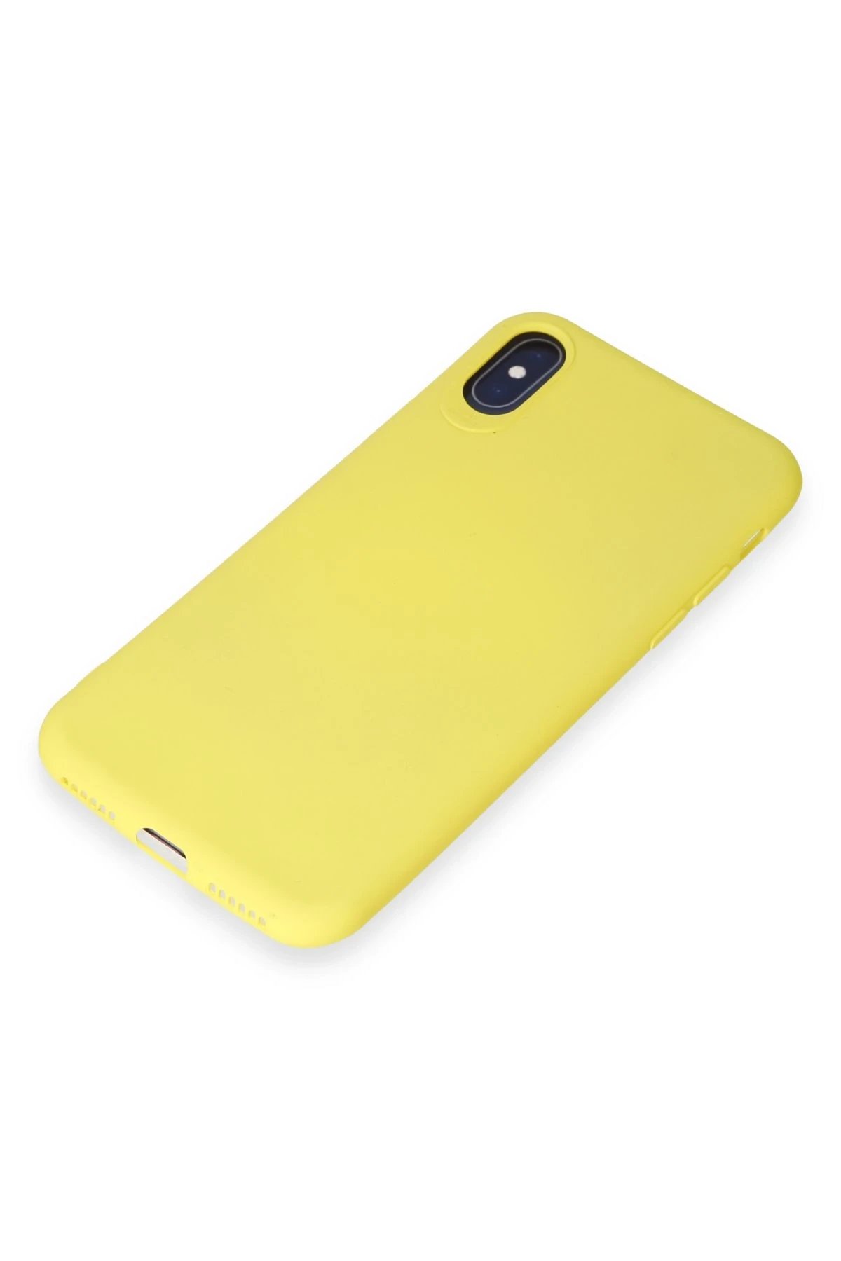 Newface iPhone X Kılıf First Silikon - Sarı