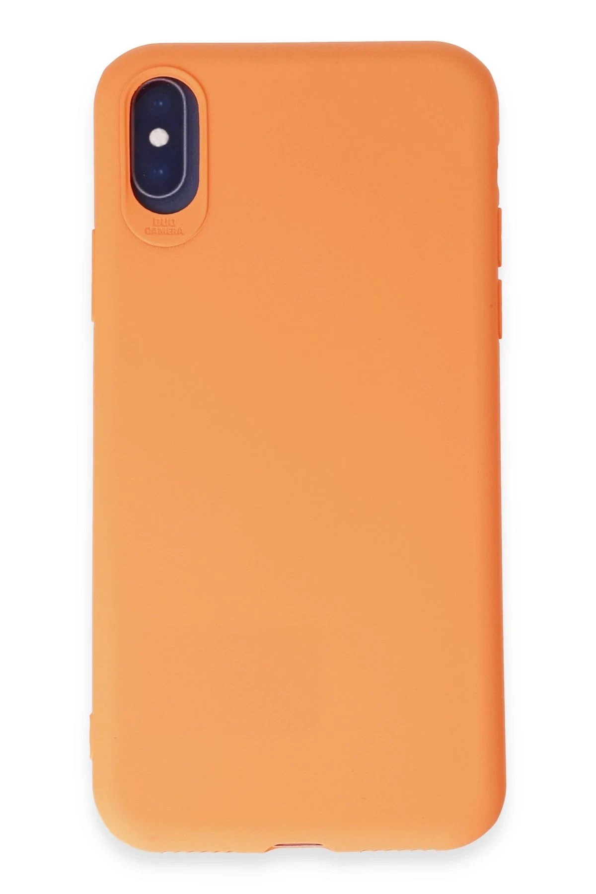 Newface iPhone X Kılıf First Silikon - Turuncu