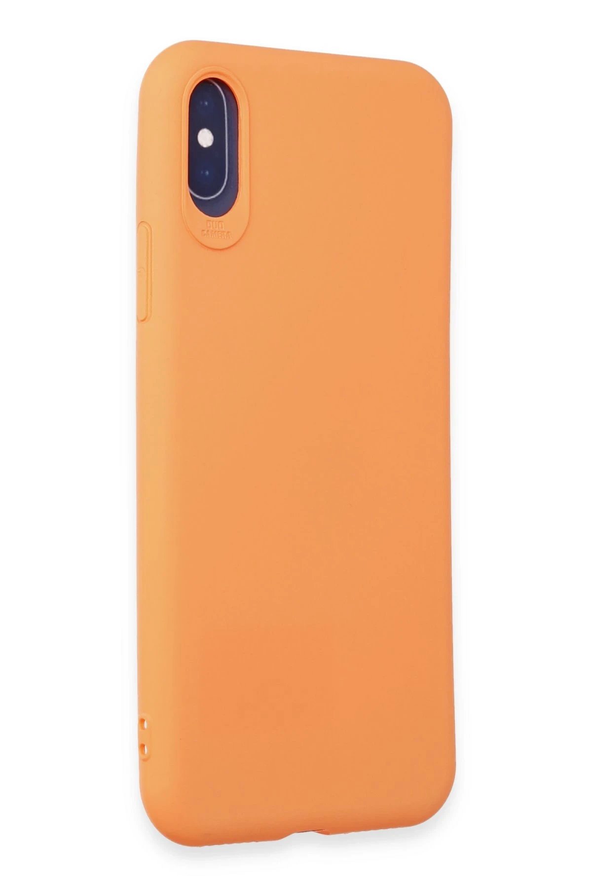 Newface iPhone X Kılıf First Silikon - Turuncu