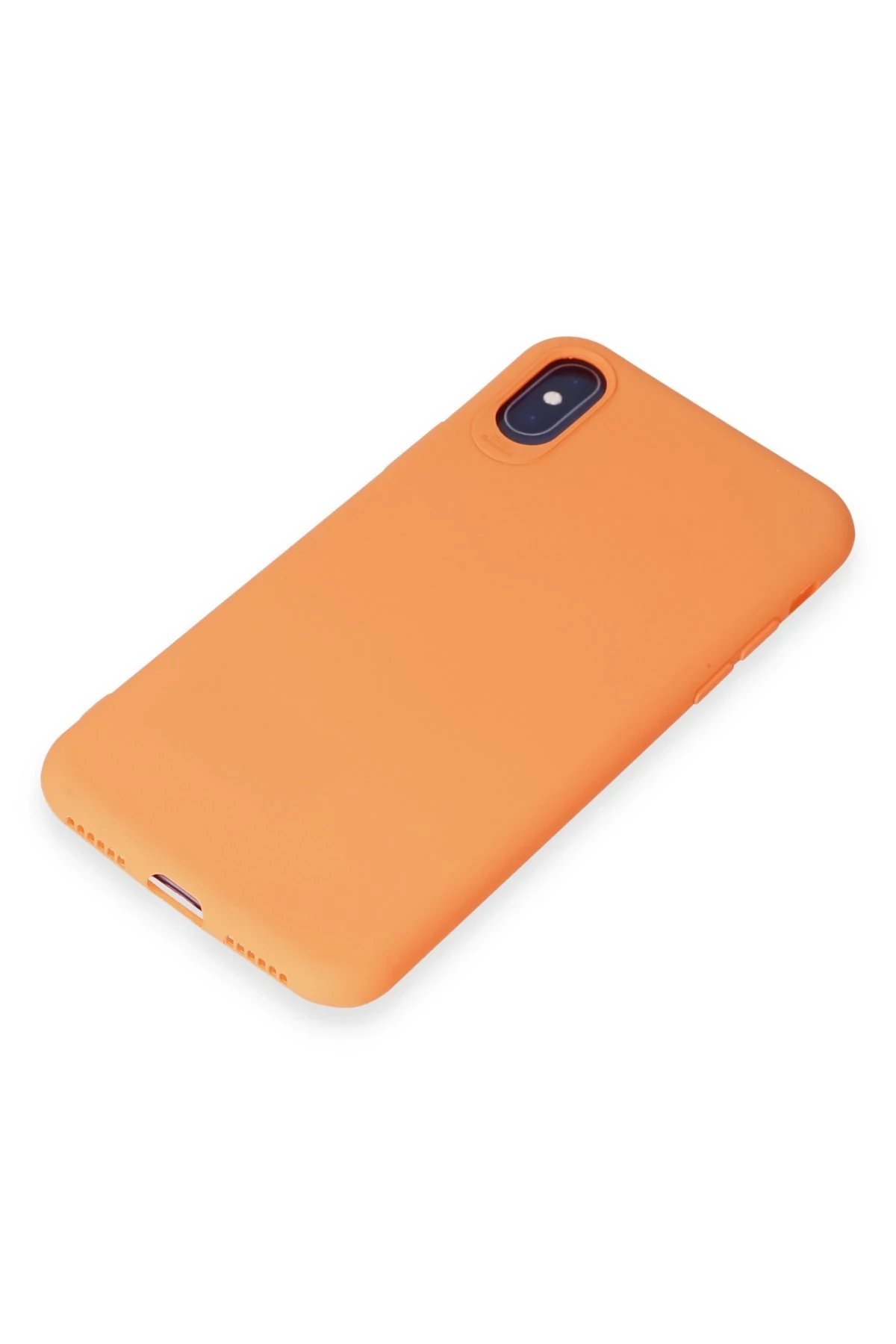 Newface iPhone X Kılıf First Silikon - Turuncu