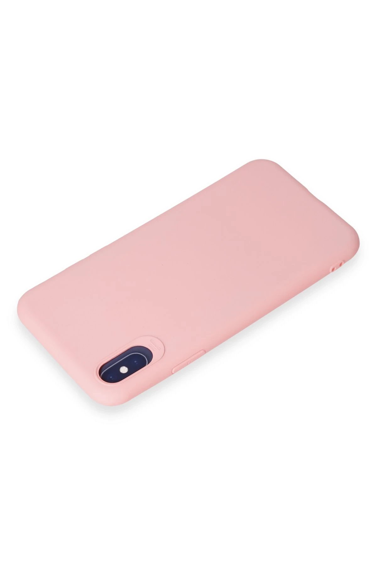 Newface iPhone X Kılıf First Silikon - Pudra