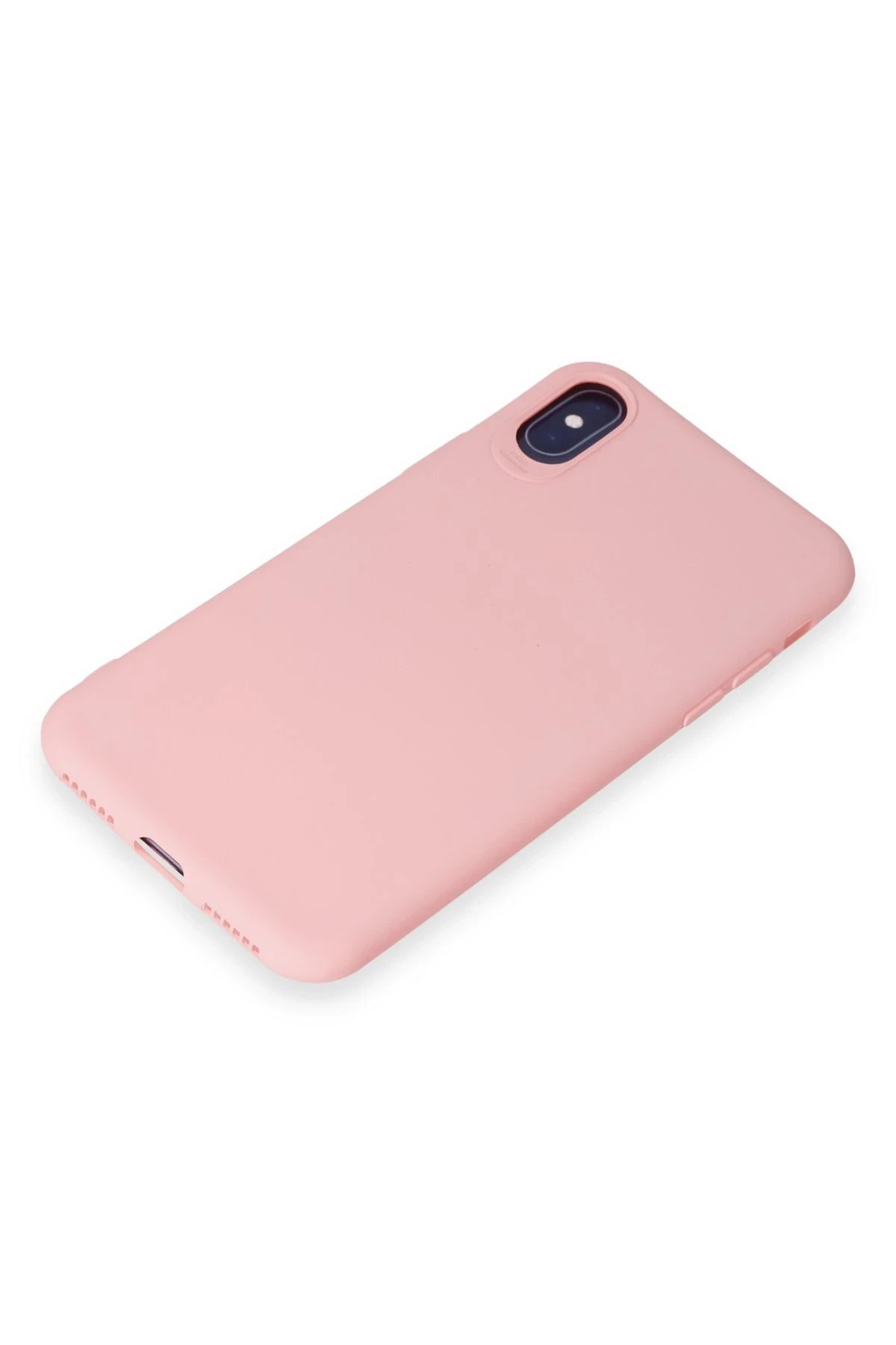 Newface iPhone X Kılıf First Silikon - Pudra