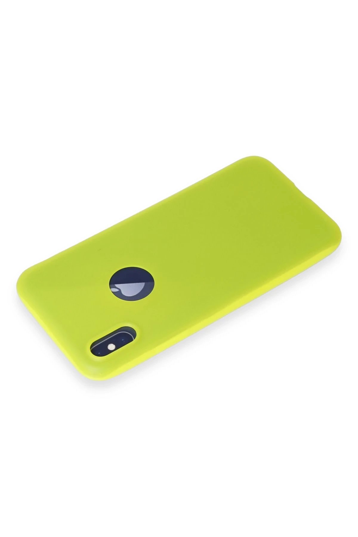 Newface iPhone X Kılıf First Silikon - Parlak Sarı