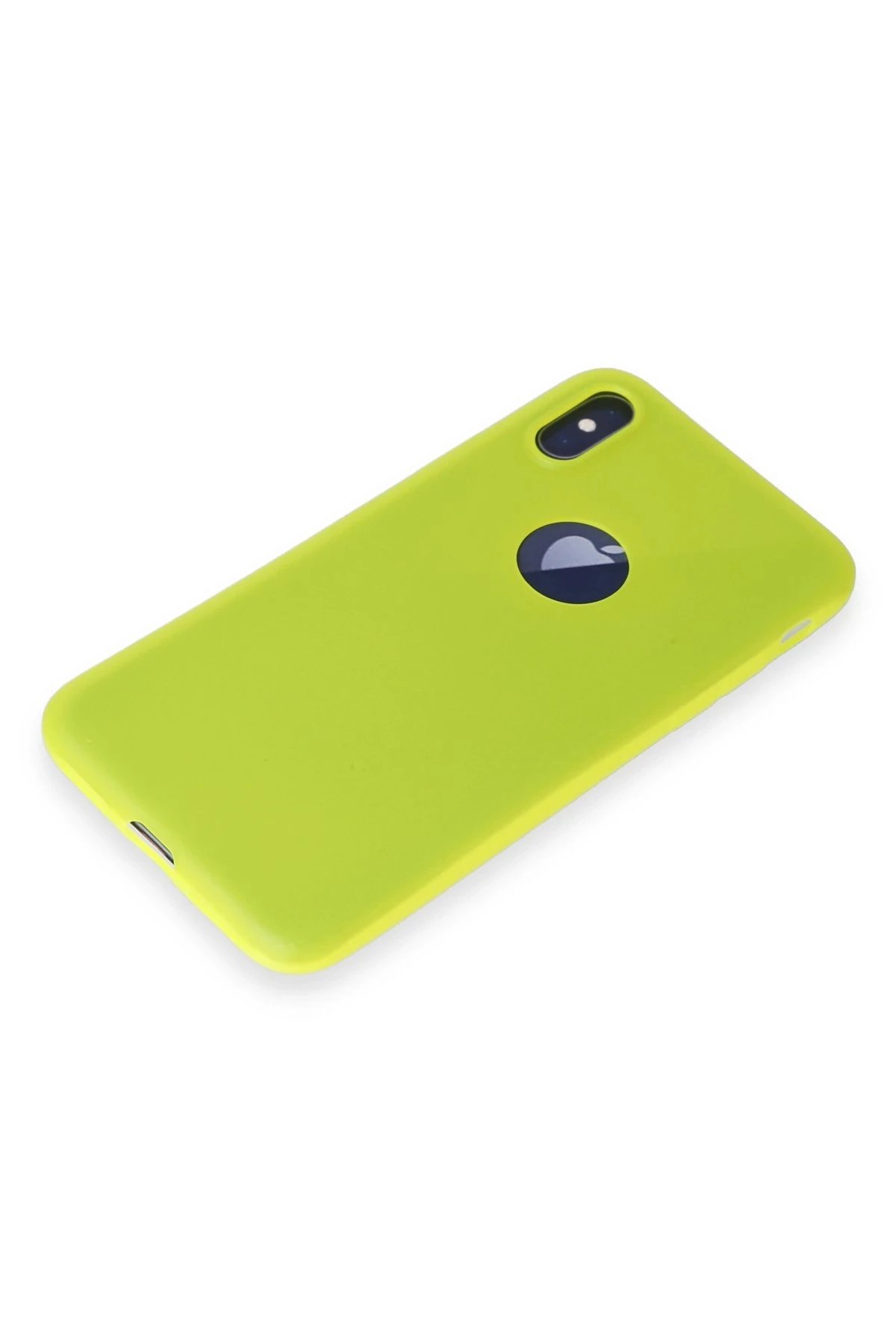 Newface iPhone X Kılıf First Silikon - Parlak Sarı