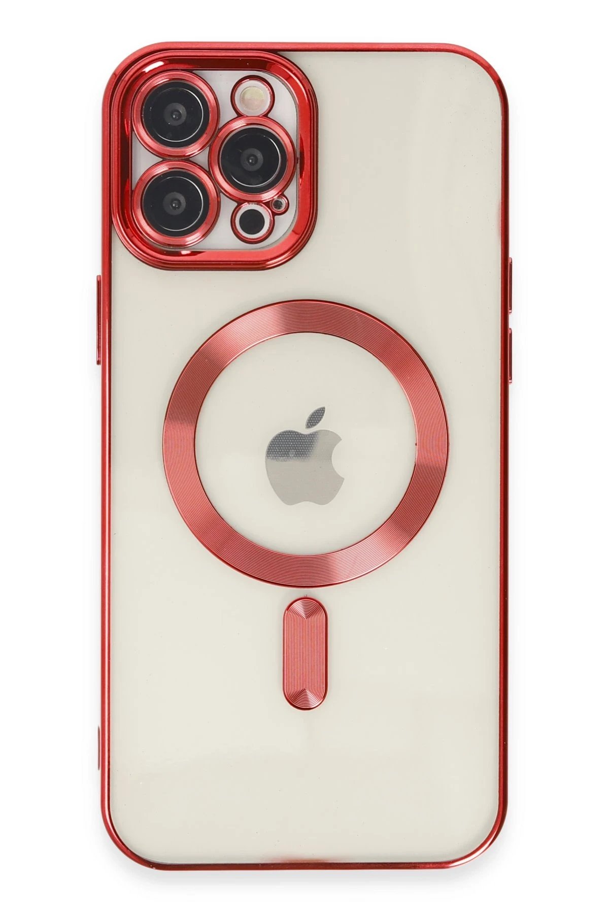 Newface iPhone 12 Pro Max Kılıf Kross Magneticsafe Kapak - Kırmızı