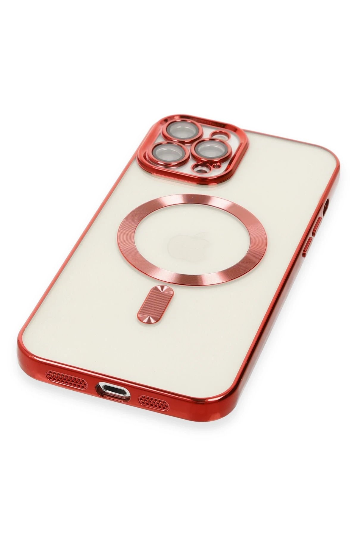 Newface iPhone 12 Pro Max Kılıf Kross Magneticsafe Kapak - Kırmızı