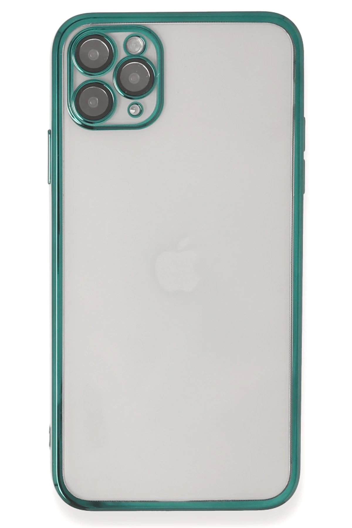 Newface iPhone 11 Pro Max Kılıf Razer Lensli Silikon - Yeşil