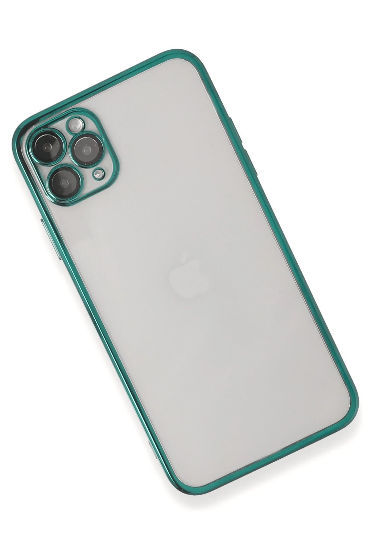 Newface iPhone 11 Pro Max Kılıf Razer Lensli Silikon - Yeşil