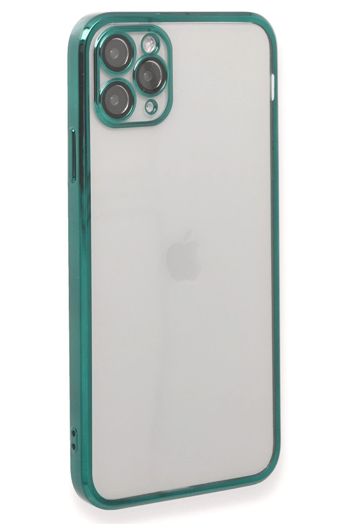 Newface iPhone 11 Pro Max Kılıf Razer Lensli Silikon - Yeşil