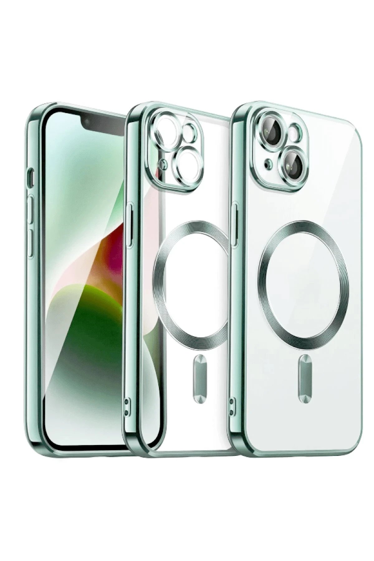 Newface iPhone 13 Kılıf Kross Magneticsafe Kapak - Koyu Yeşil