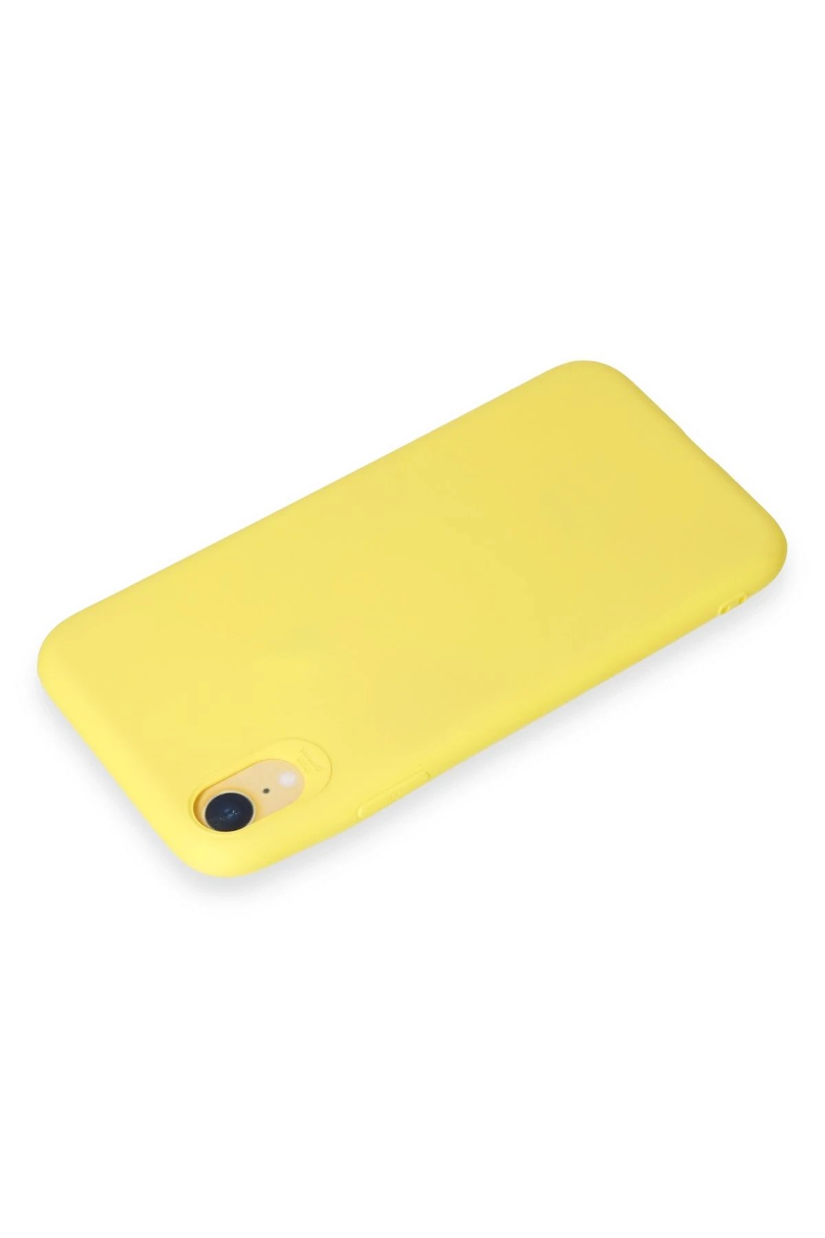 Newface iPhone XR Kılıf First Silikon - Sarı