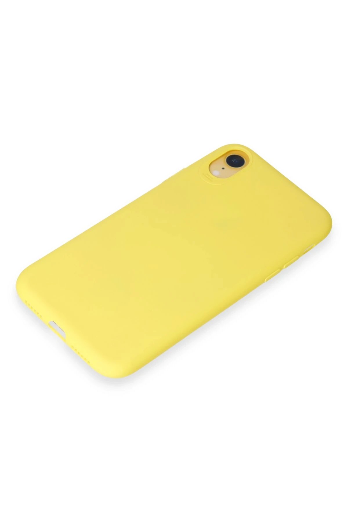 Newface iPhone XR Kılıf First Silikon - Sarı