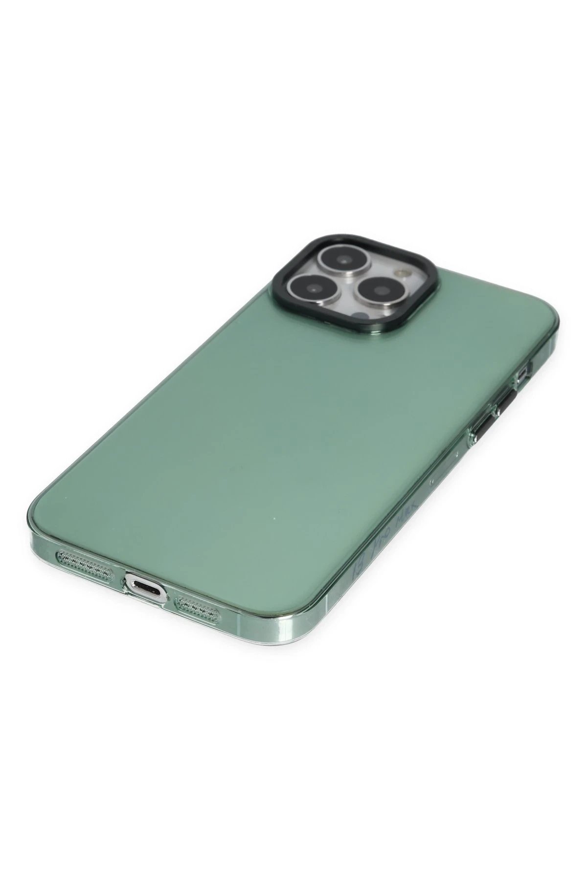 Newface iPhone 13 Pro Kılıf Anka PC Sert Metal Kapak - Yeşil