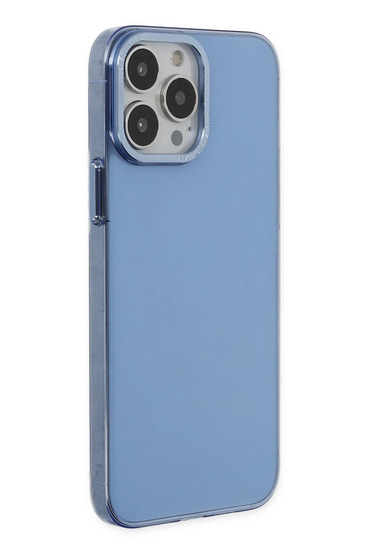 Newface iPhone 13 Pro Kılıf Anka PC Sert Metal Kapak - Mavi