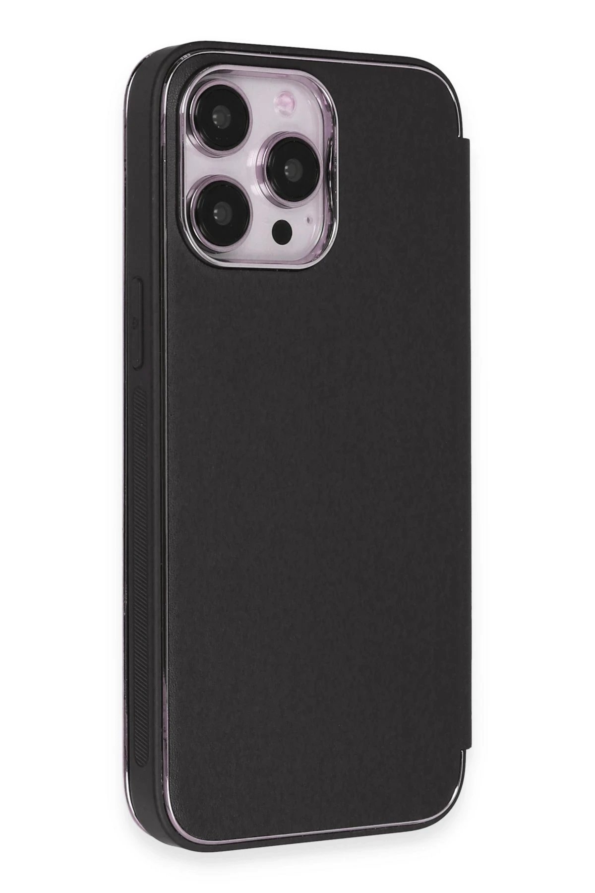 Newface iPhone 13 Pro Kılıf Dolpin Kapaklı - Siyah