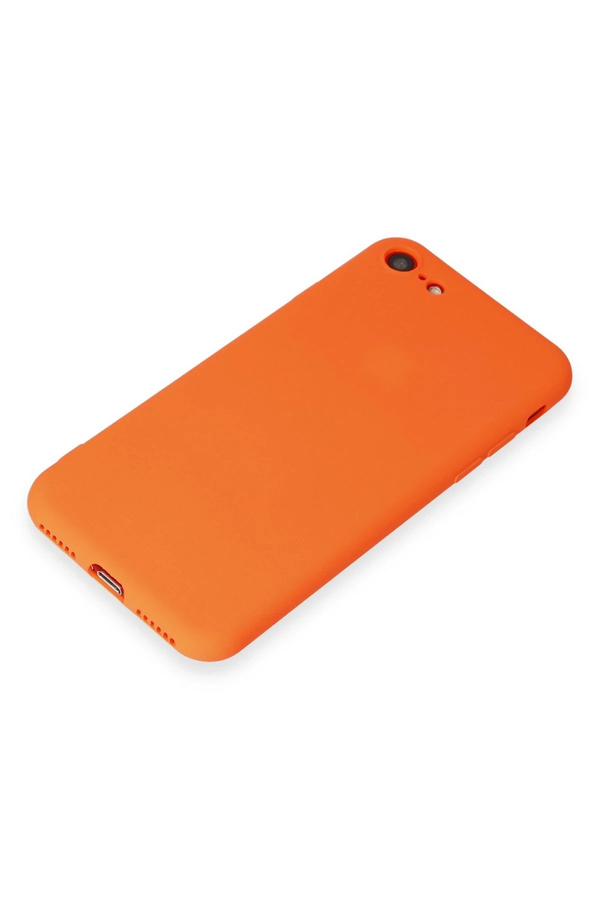 Newface iPhone 7 Kılıf First Silikon - Parlak Turuncu