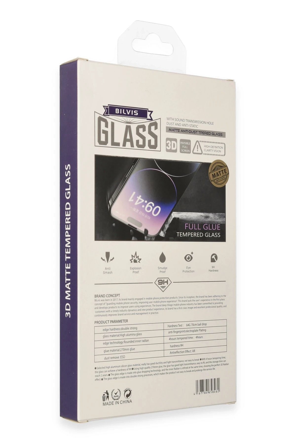 Newface iPhone 15 Bilvis 3D Mat Cam Ekran Koruyucu