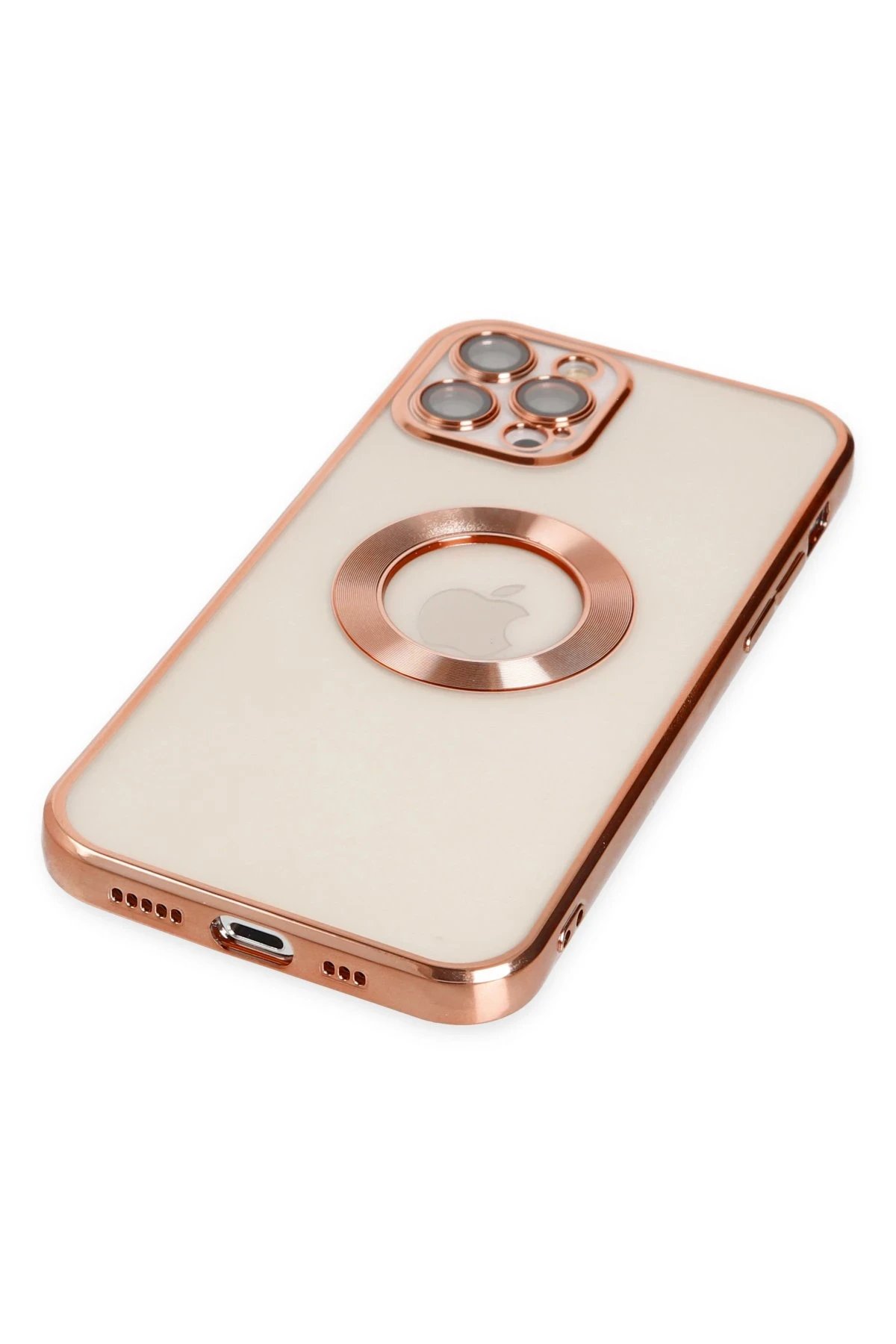 Newface iPhone 12 Pro Max Kılıf Slot Silikon - Rose Gold
