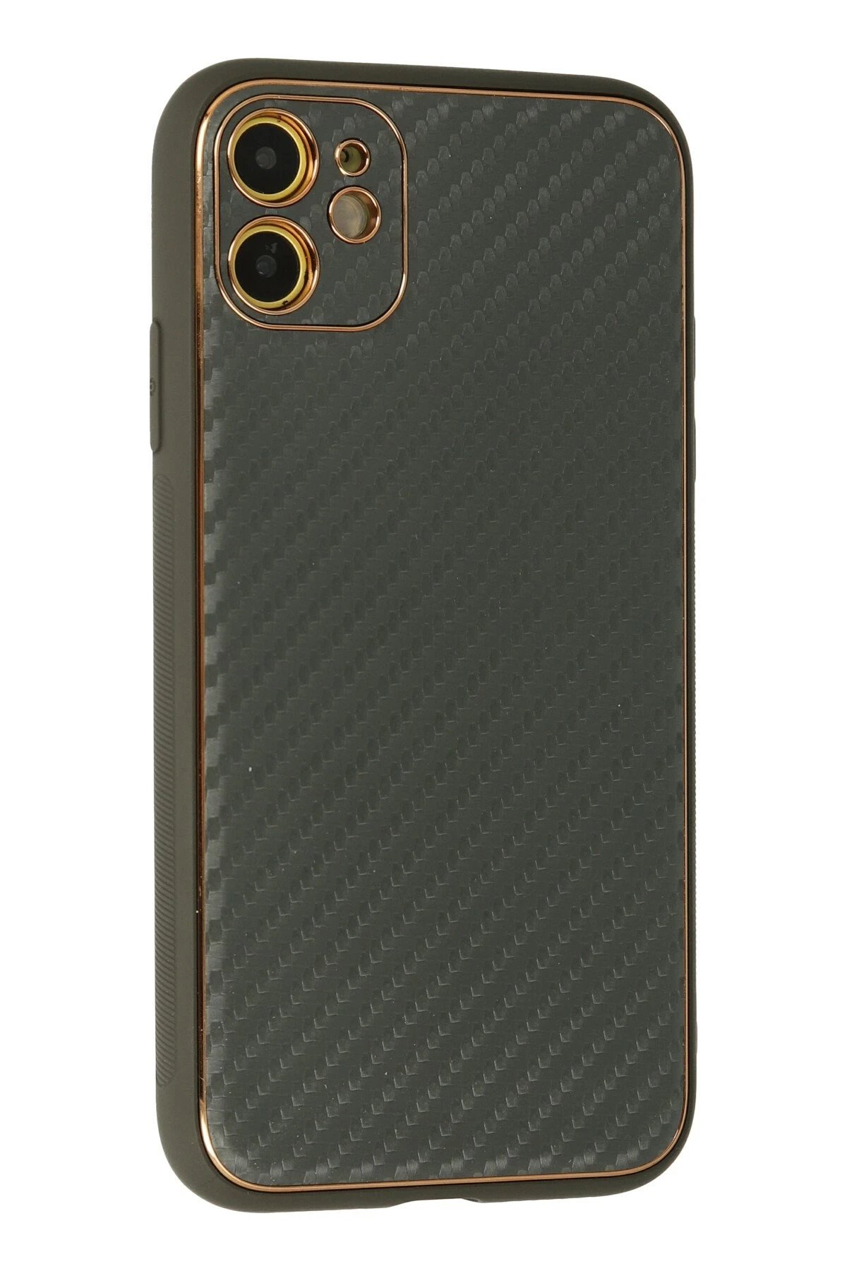 Newface iPhone 12 Kılıf Coco Karbon Silikon - Füme