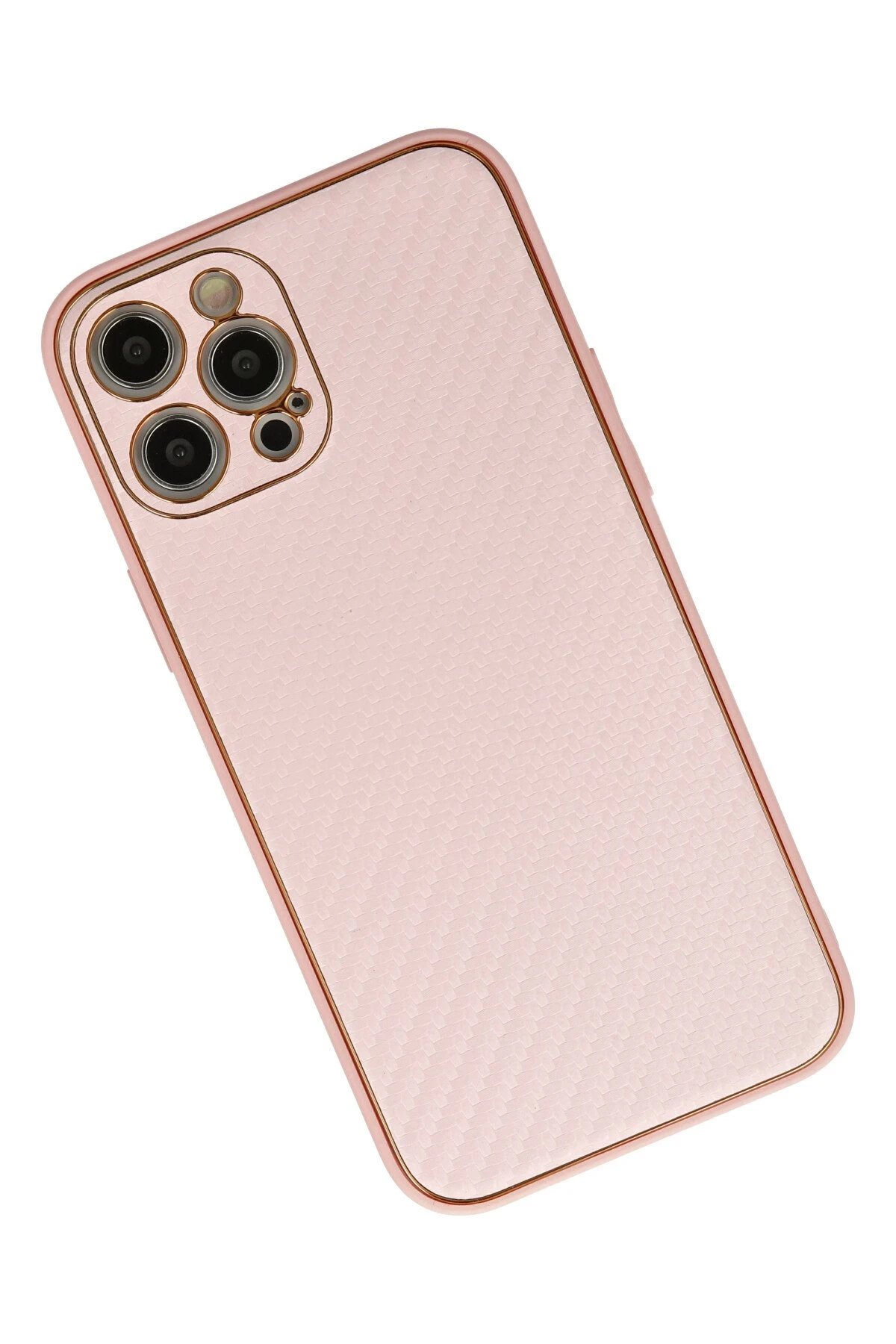 Newface iPhone 12 Pro Max Kılıf Coco Karbon Silikon - Pembe