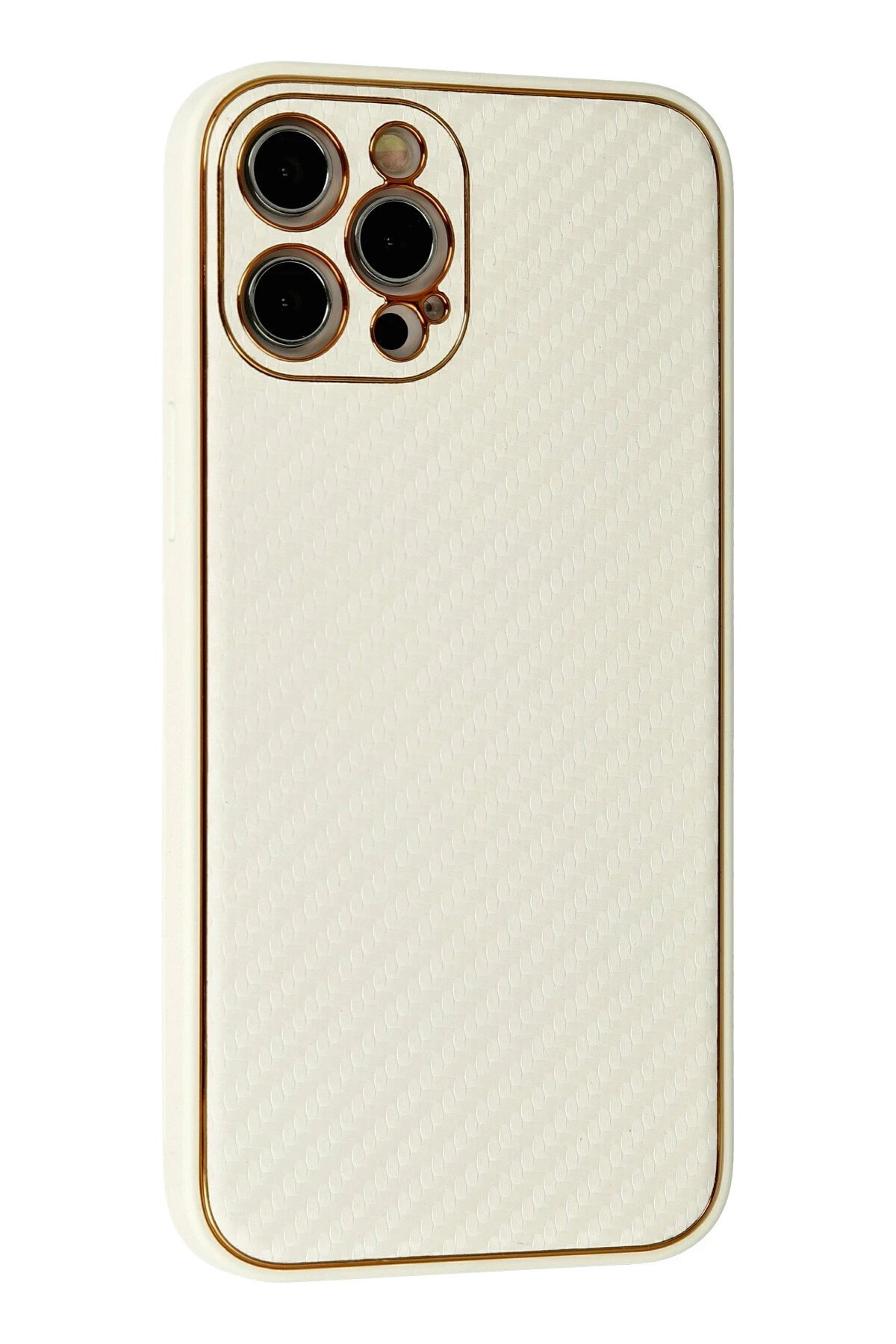 Newface iPhone 12 Pro Max Kılıf Coco Karbon Silikon - Beyaz