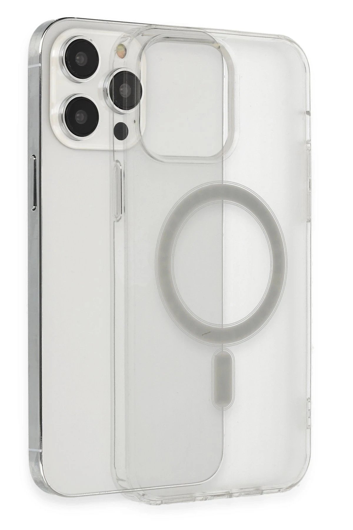 Newface iPhone 14 Pro Max Kılıf Matte Şeffaf Magneticsafe - Şeffaf