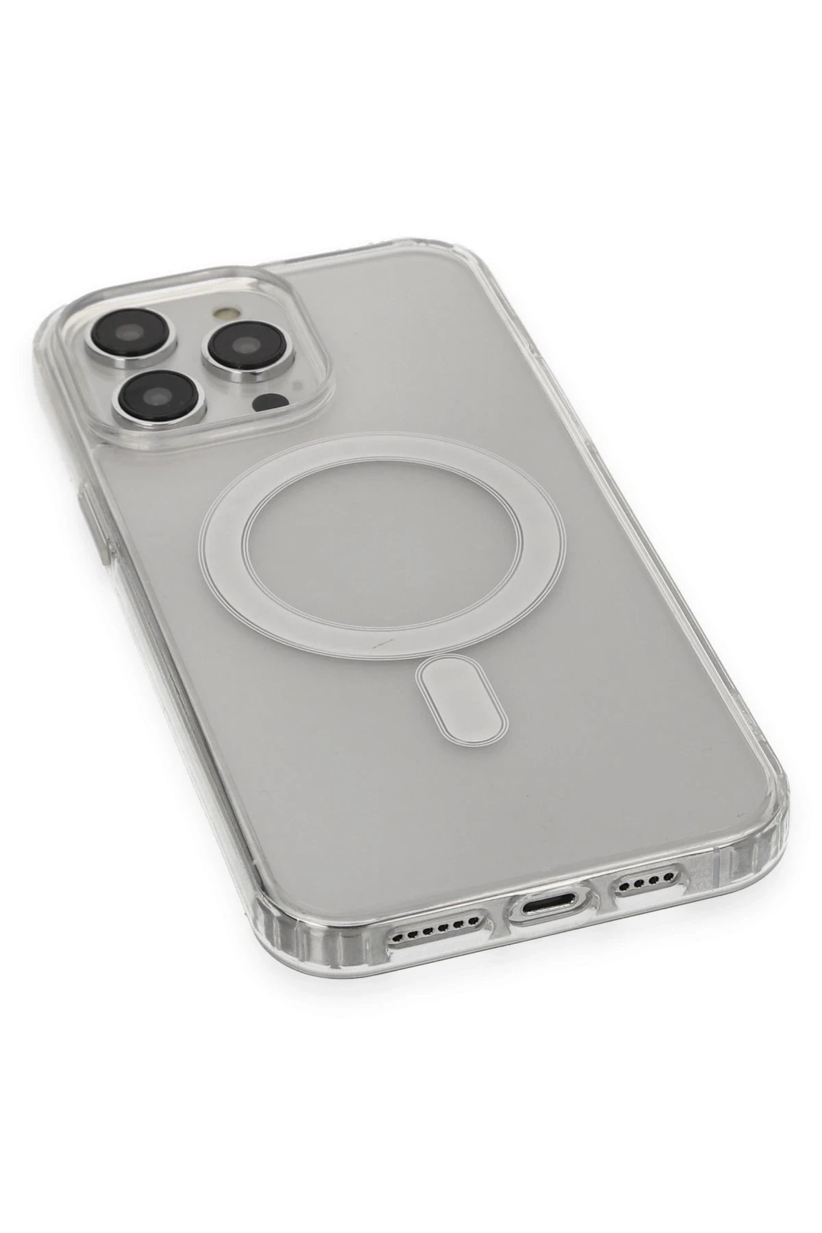 Newface iPhone 13 Pro Max Kılıf Matte Şeffaf Magneticsafe - Şeffaf