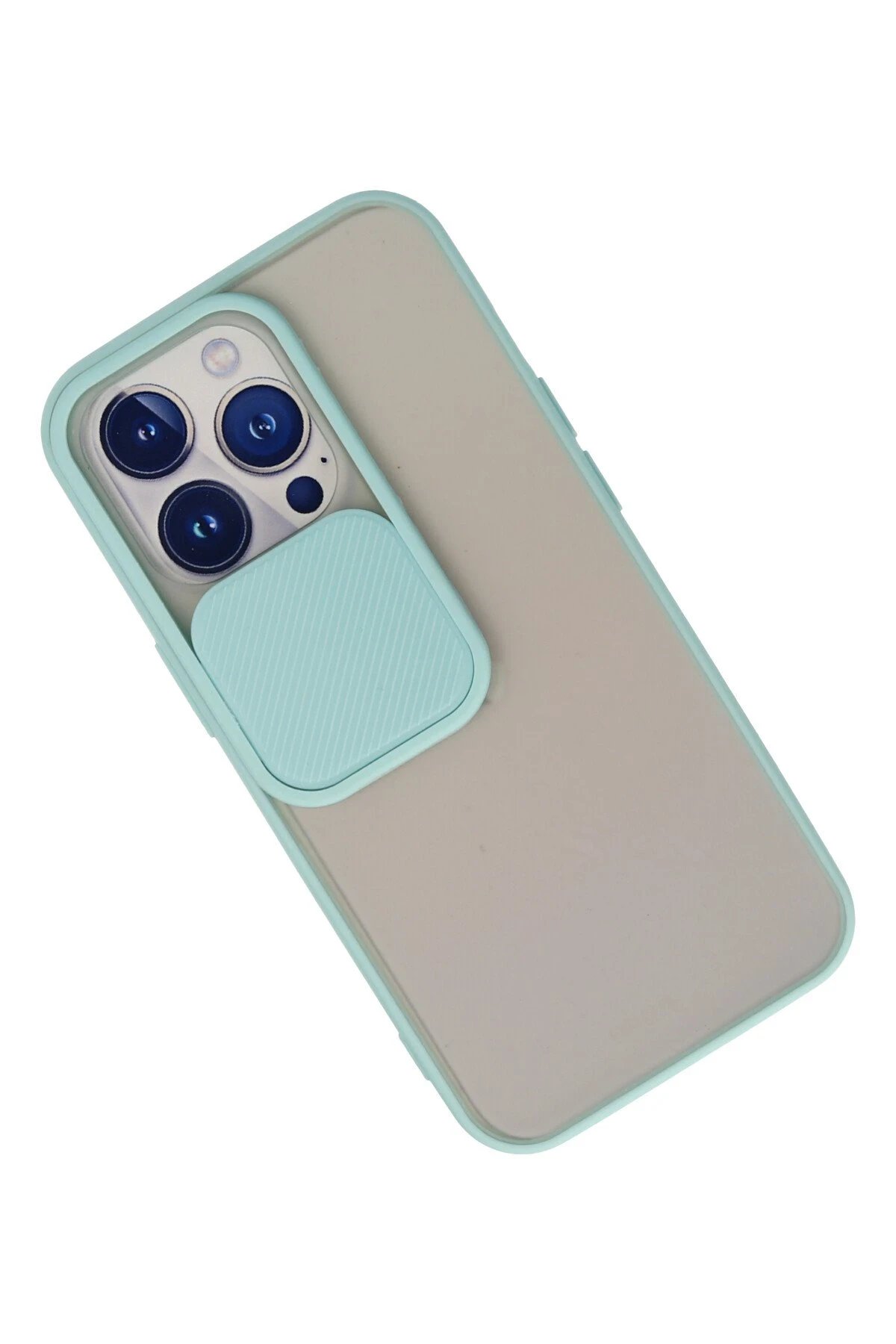 Newface iPhone 13 Pro Kılıf Palm Buzlu Kamera Sürgülü Silikon uaz