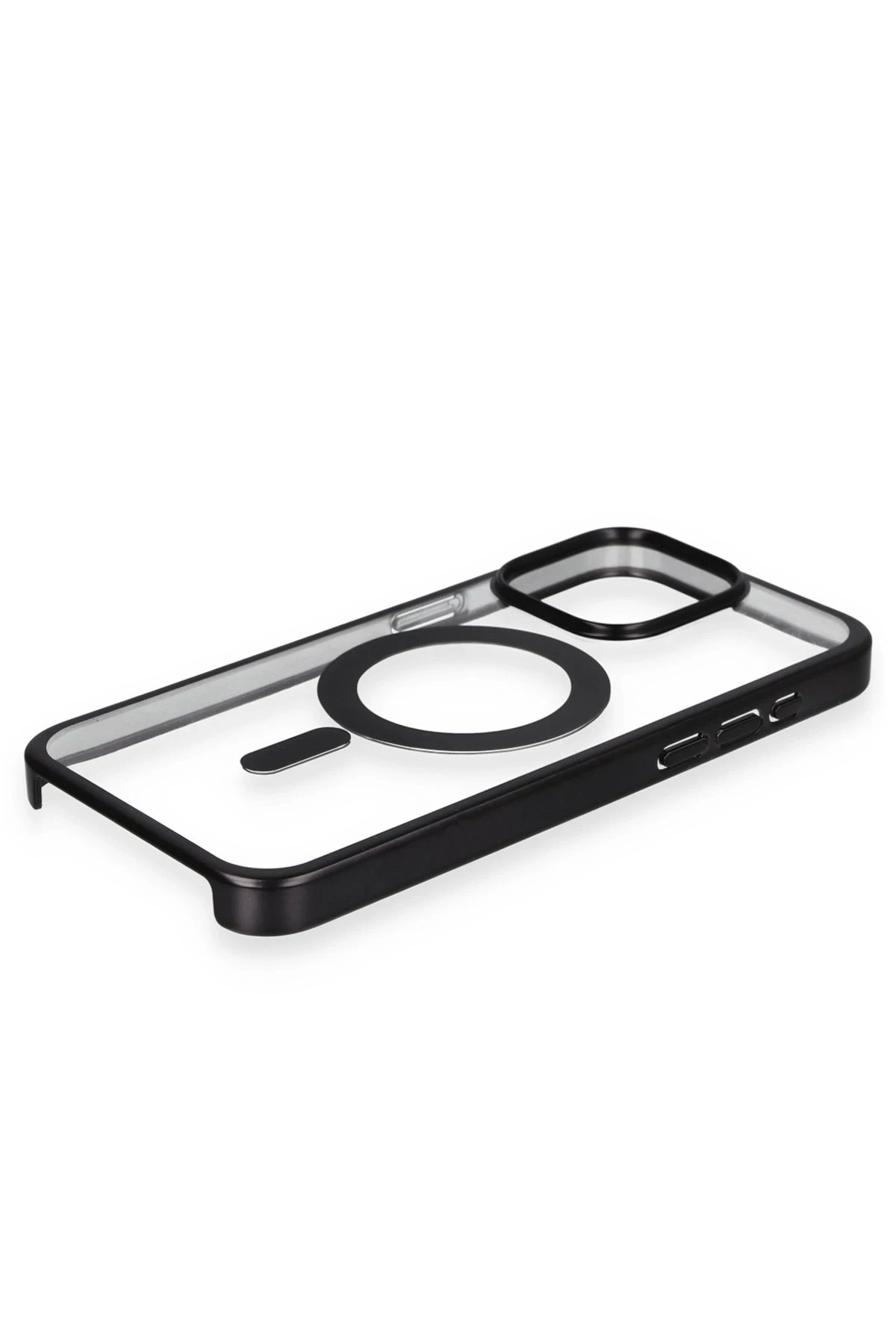 Newface iPhone 15 Pro Max Kılıf Erozi Magsafe Kapak - Siyah