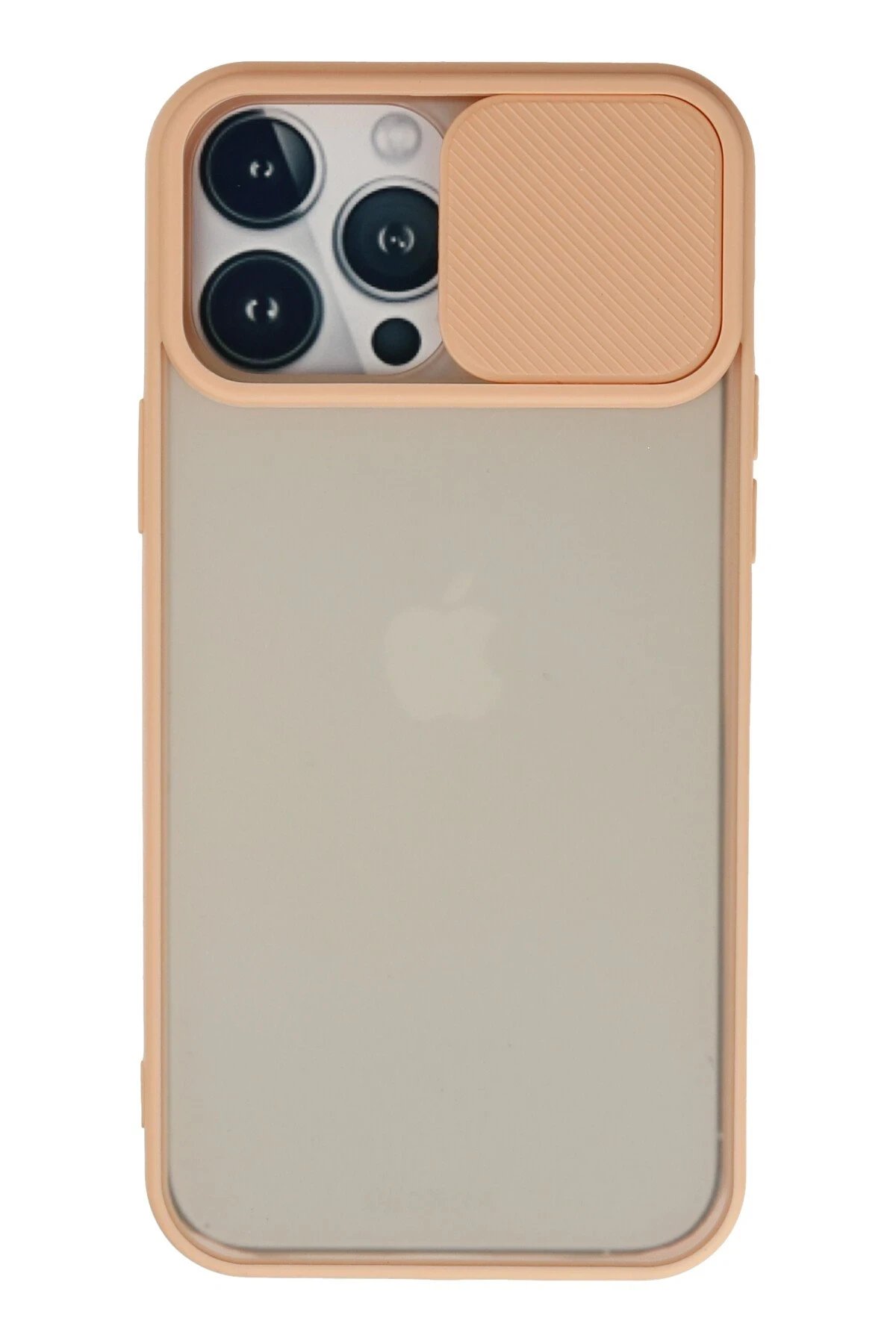 Newface iPhone 13 Pro Max Kılıf Palm Buzlu Kamera Sürgülü Silikon - Pembe