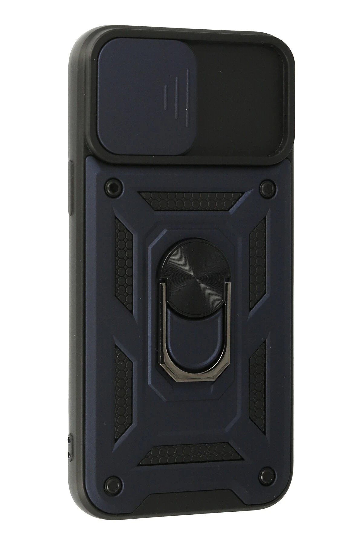 Newface iPhone 13 Pro Kılıf Pars Lens Yüzüklü Silikon - Lacivert