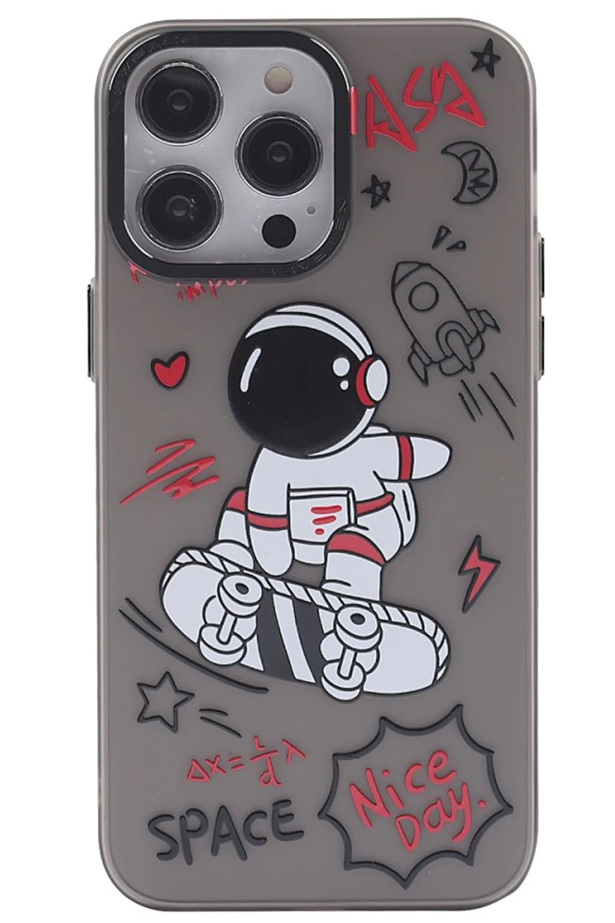 Newface iPhone 14 Pro Kılıf Prada Desenli Kapak - Prada Siyah - 1