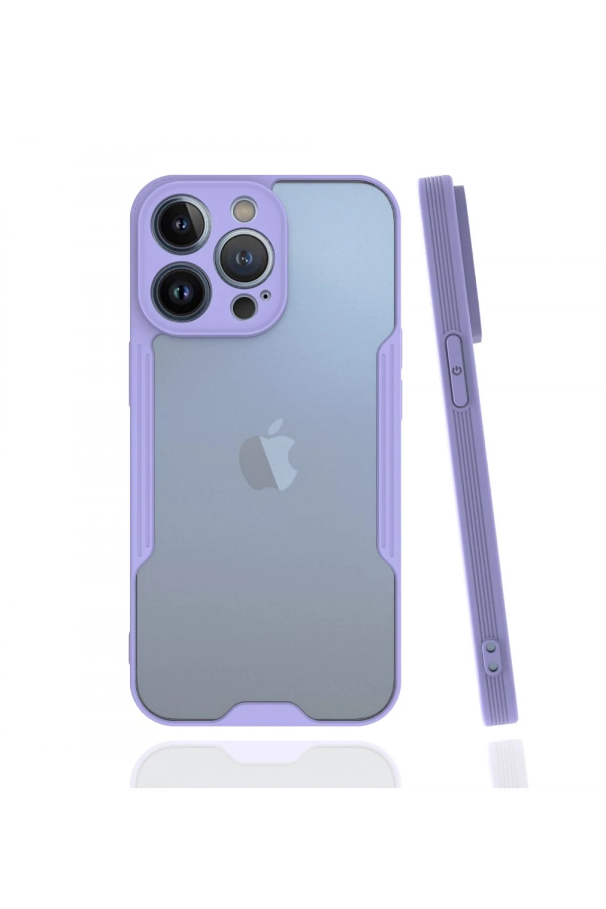 Newface iPhone 13 Pro Max Kılıf Platin Silikon - Lila