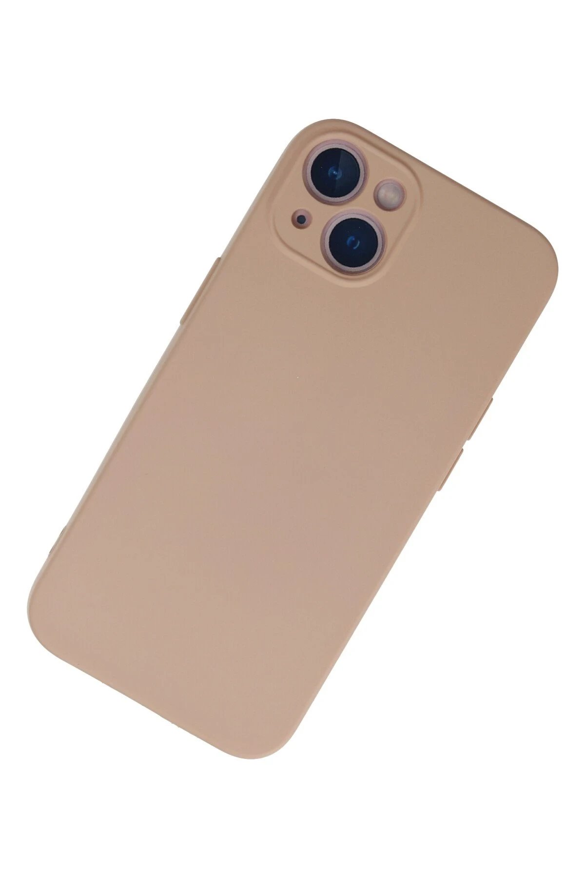 Newface iPhone 13 Mini Kılıf Nano içi Kadife Silikon - Pudra