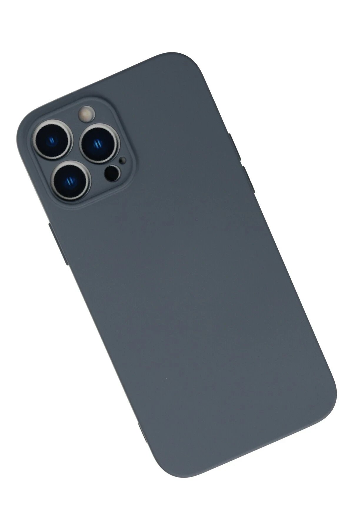 Newface iPhone 13 Pro Kılıf Nano içi Kadife Silikon - Gri