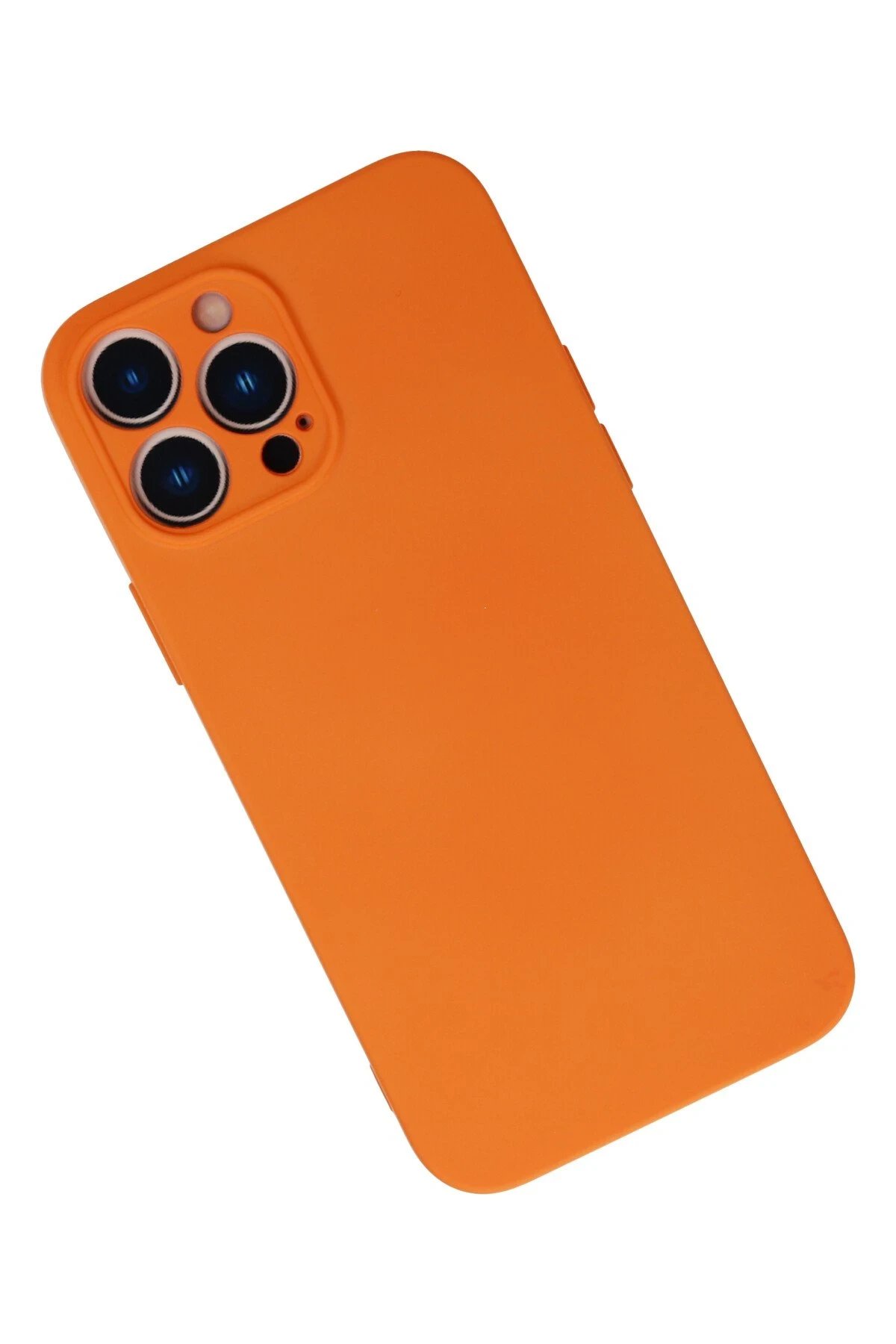 Newface iPhone 13 Pro Kılıf Nano içi Kadife Silikon - Turuncu