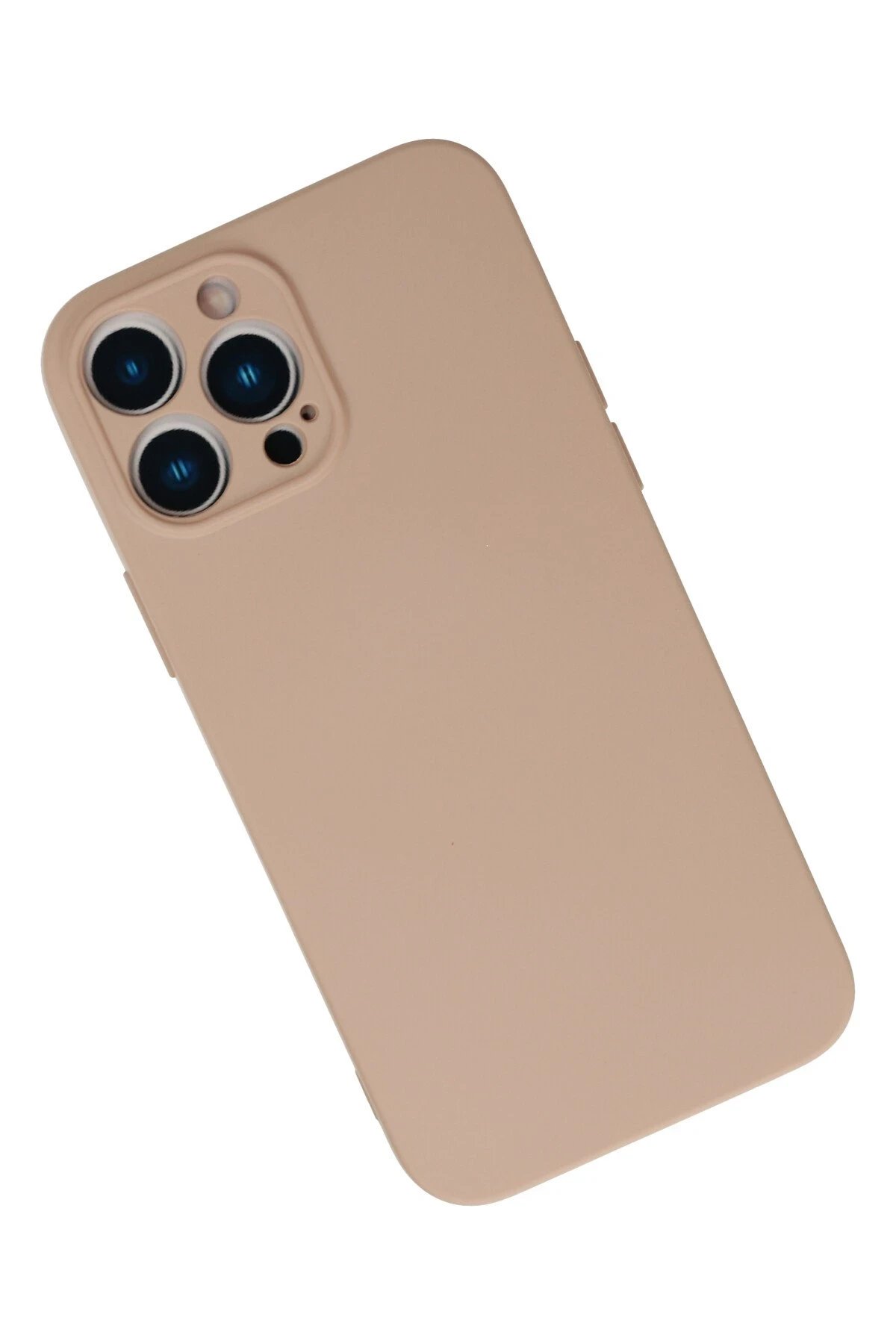 Newface iPhone 13 Pro Kılıf Nano içi Kadife Silikon - Pudra