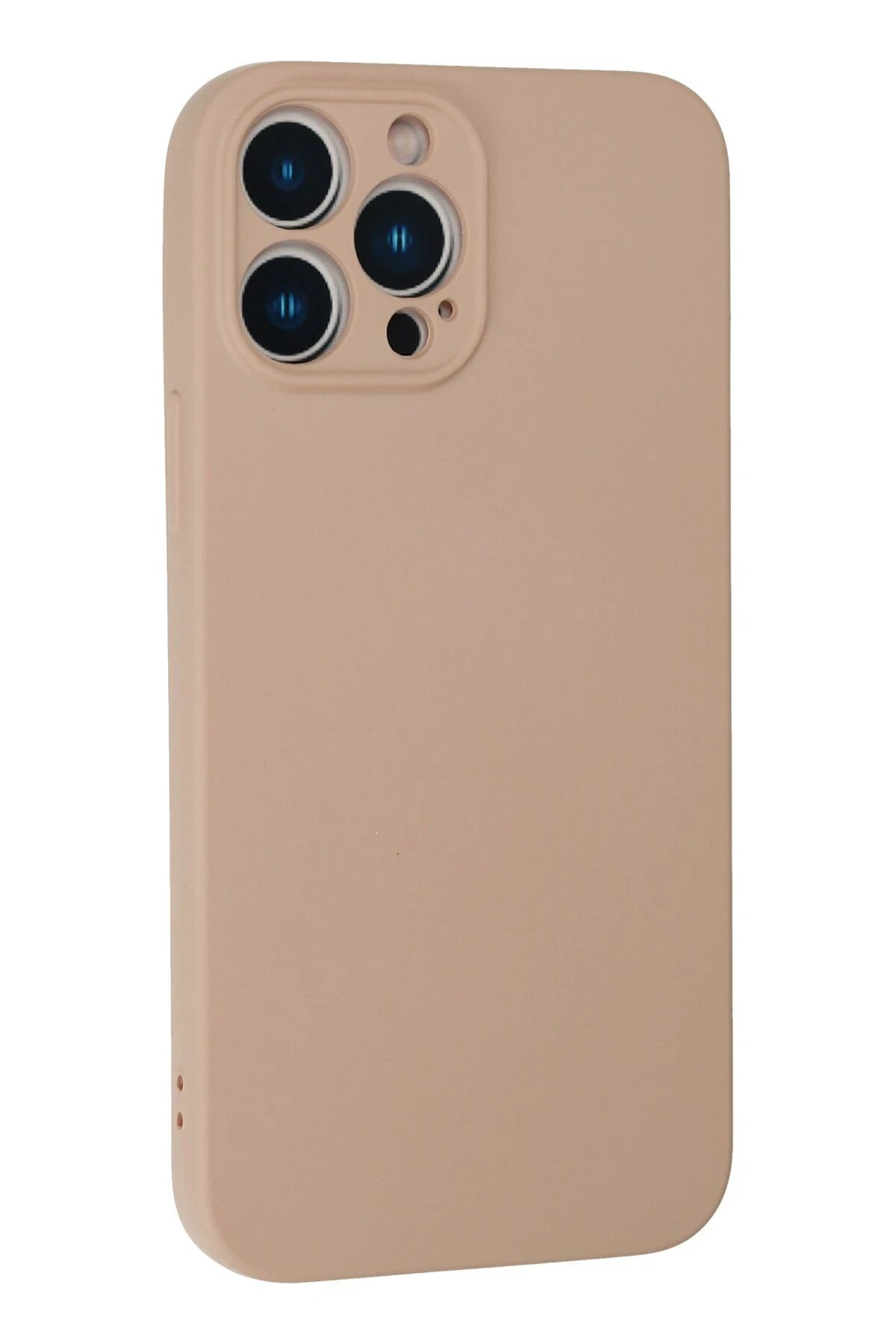 Newface iPhone 13 Pro Kılıf Nano içi Kadife Silikon - Pudra