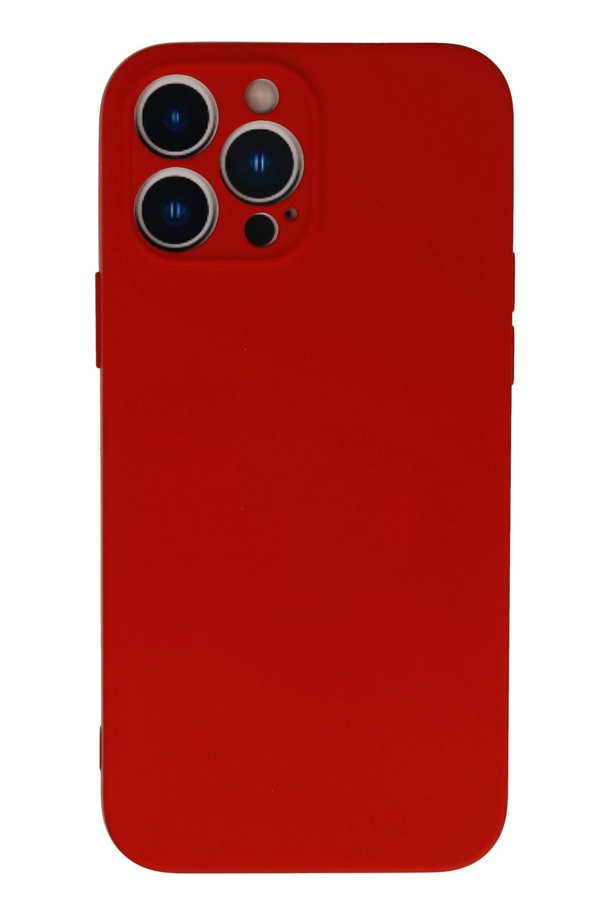 Newface iPhone 13 Pro Max Kılıf Nano içi Kadife Silikon - Kırmızı