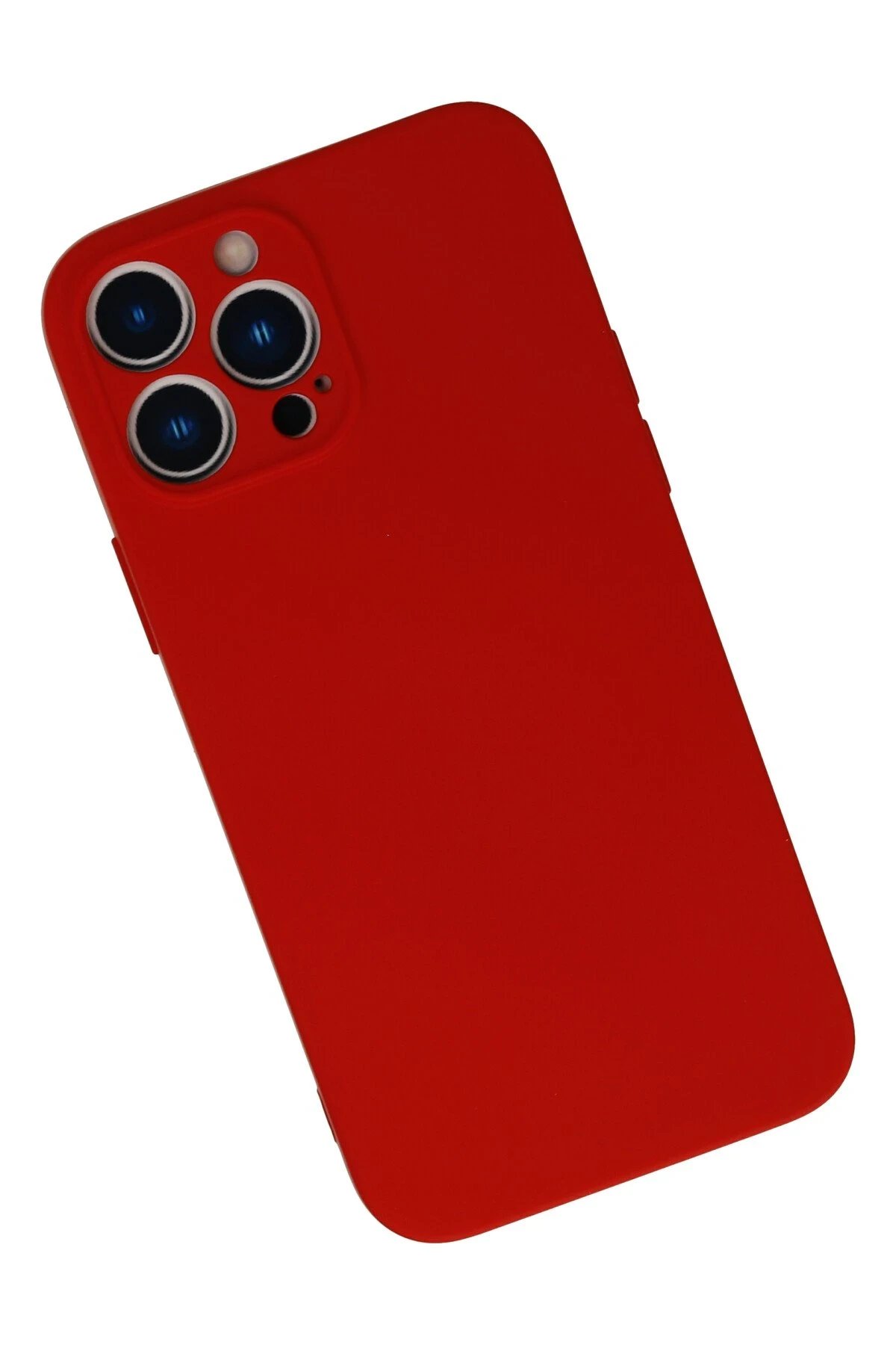 Newface iPhone 13 Pro Max Kılıf Nano içi Kadife Silikon - Kırmızı