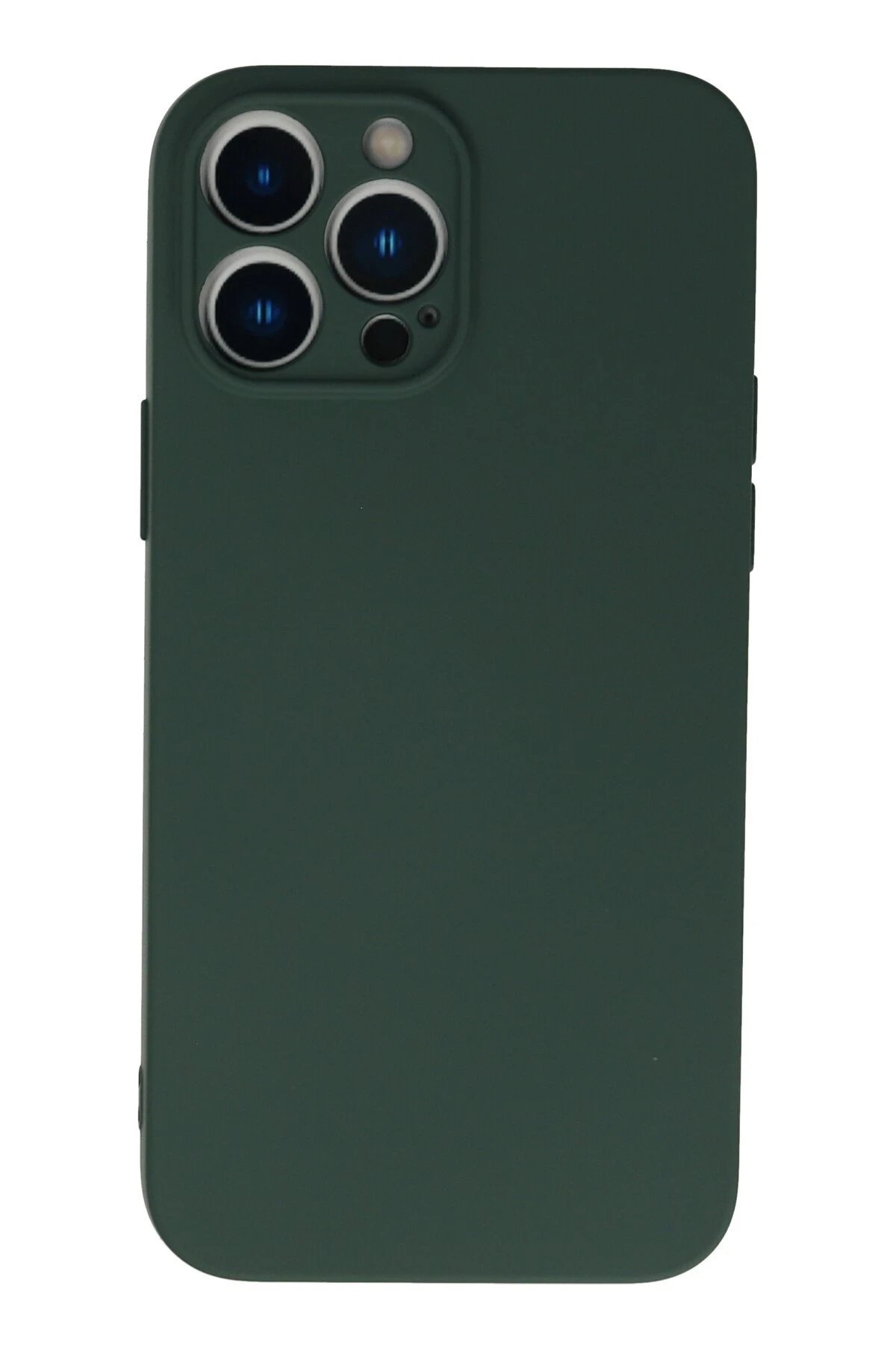 Newface iPhone 13 Pro Max Kılıf Nano içi Kadife Silikon - Koyu Yeşil