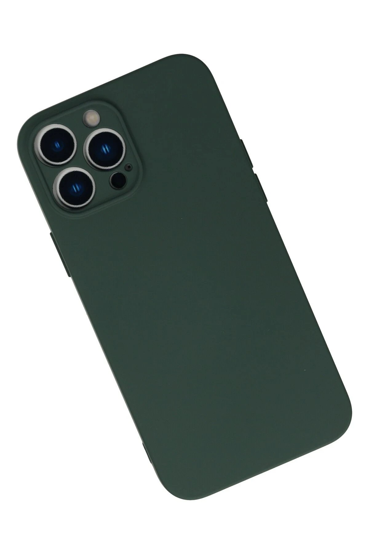 Newface iPhone 13 Pro Max Kılıf Nano içi Kadife Silikon - Koyu Yeşil