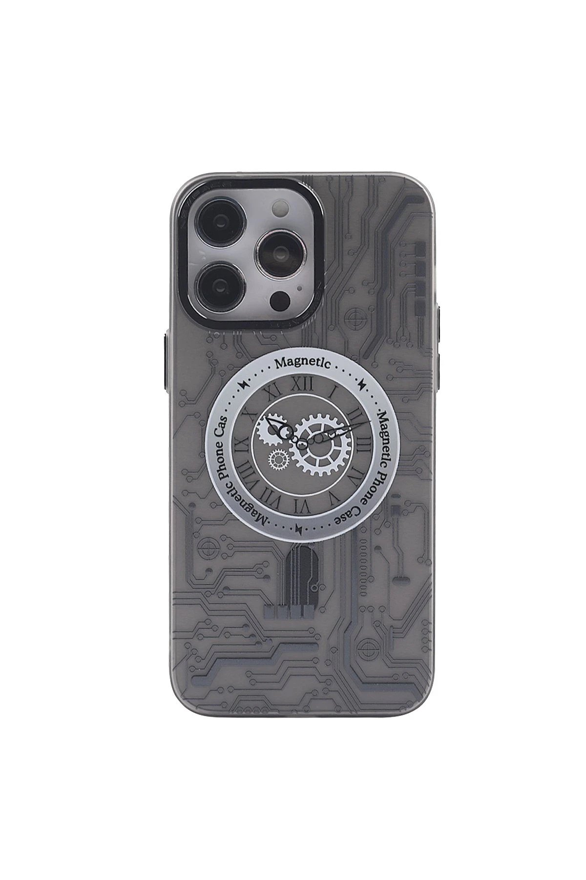 Newface iPhone 14 Pro Kılıf Apollo Magneticsafe Desenli Kapak - Apollo Siyah - 1