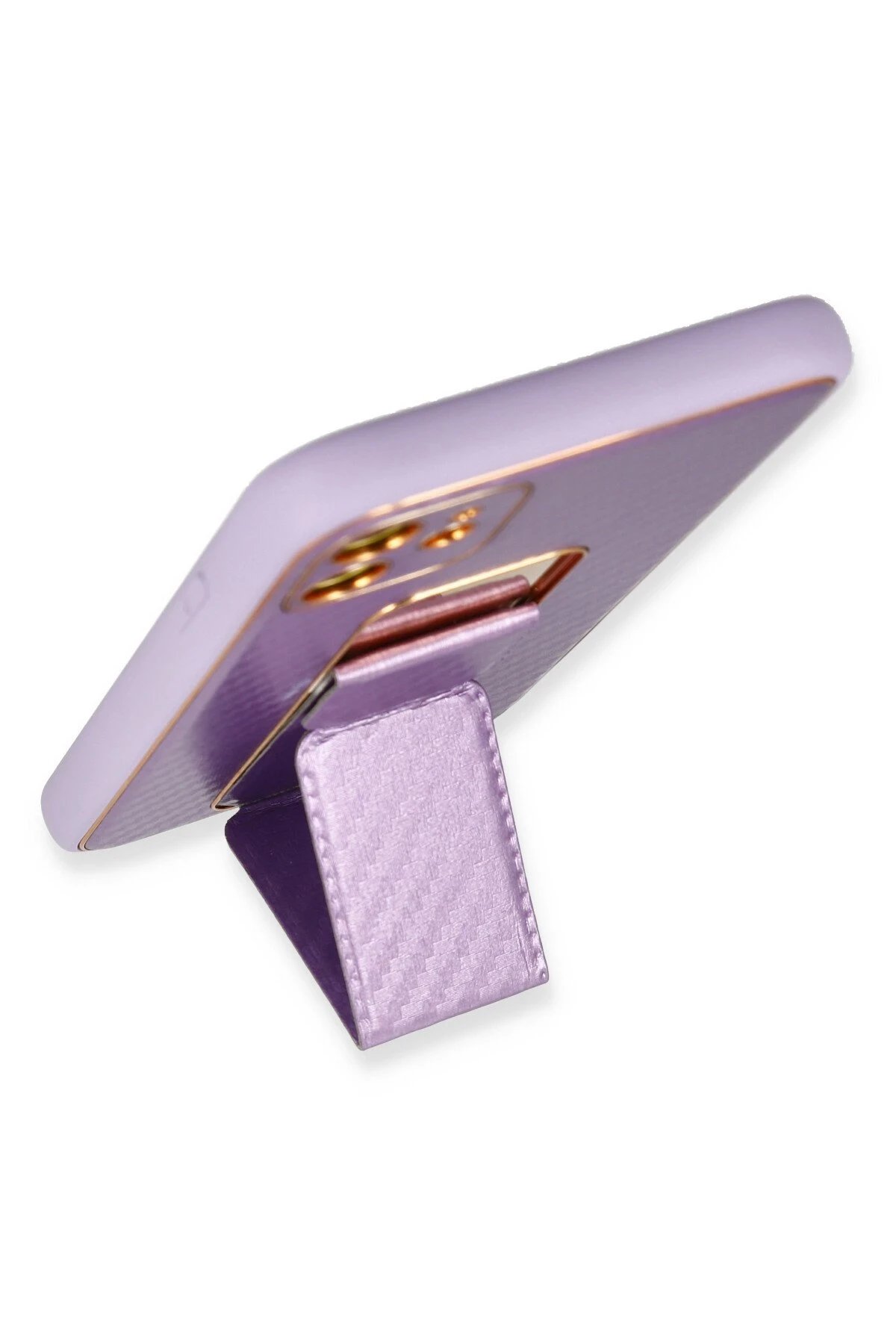 Newface iPhone 12 Kılıf Coco Karbon Standlı Kapak - Mor