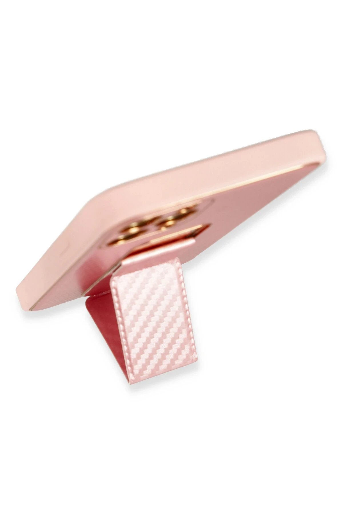 Newface iPhone 12 Pro Kılıf Coco Karbon Standlı Kapak - Pembe