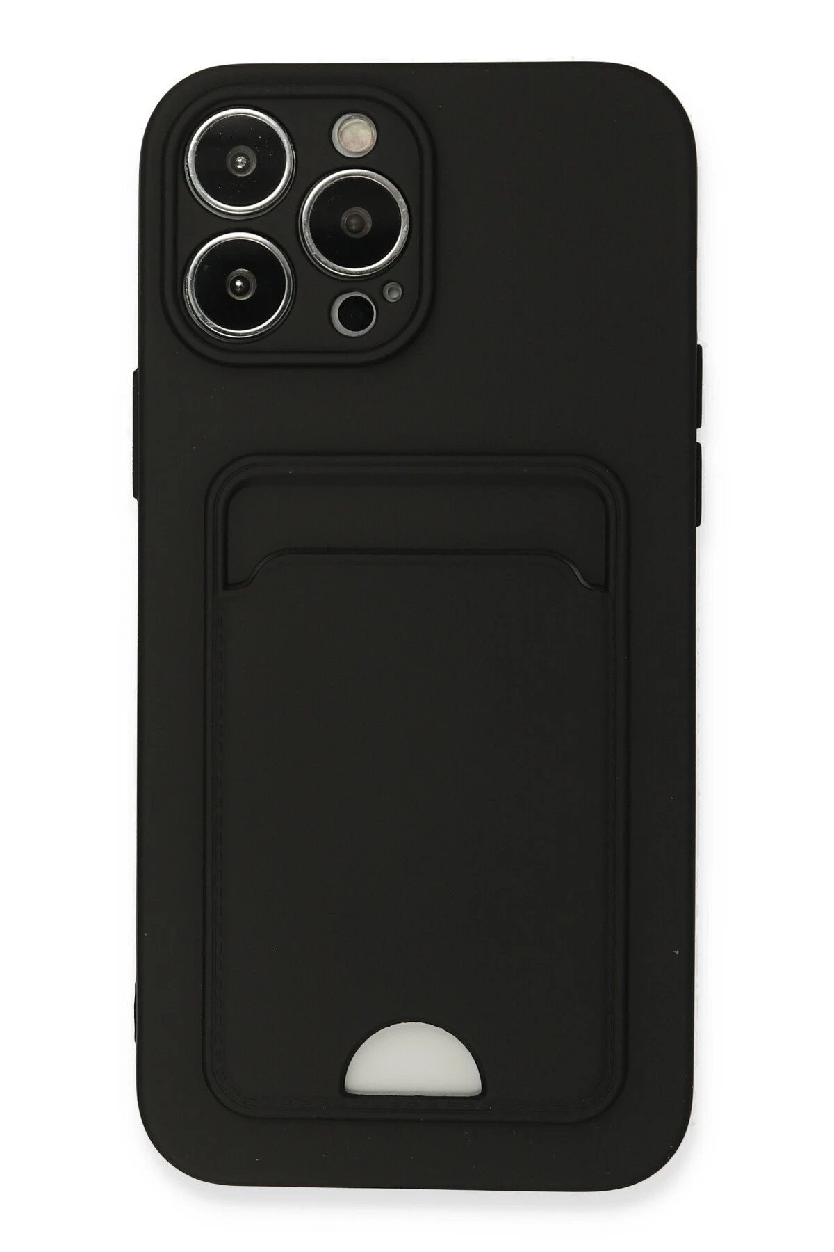 Newface iPhone 13 Pro Max Kılıf Kelvin Kartvizitli Silikon - Siyah