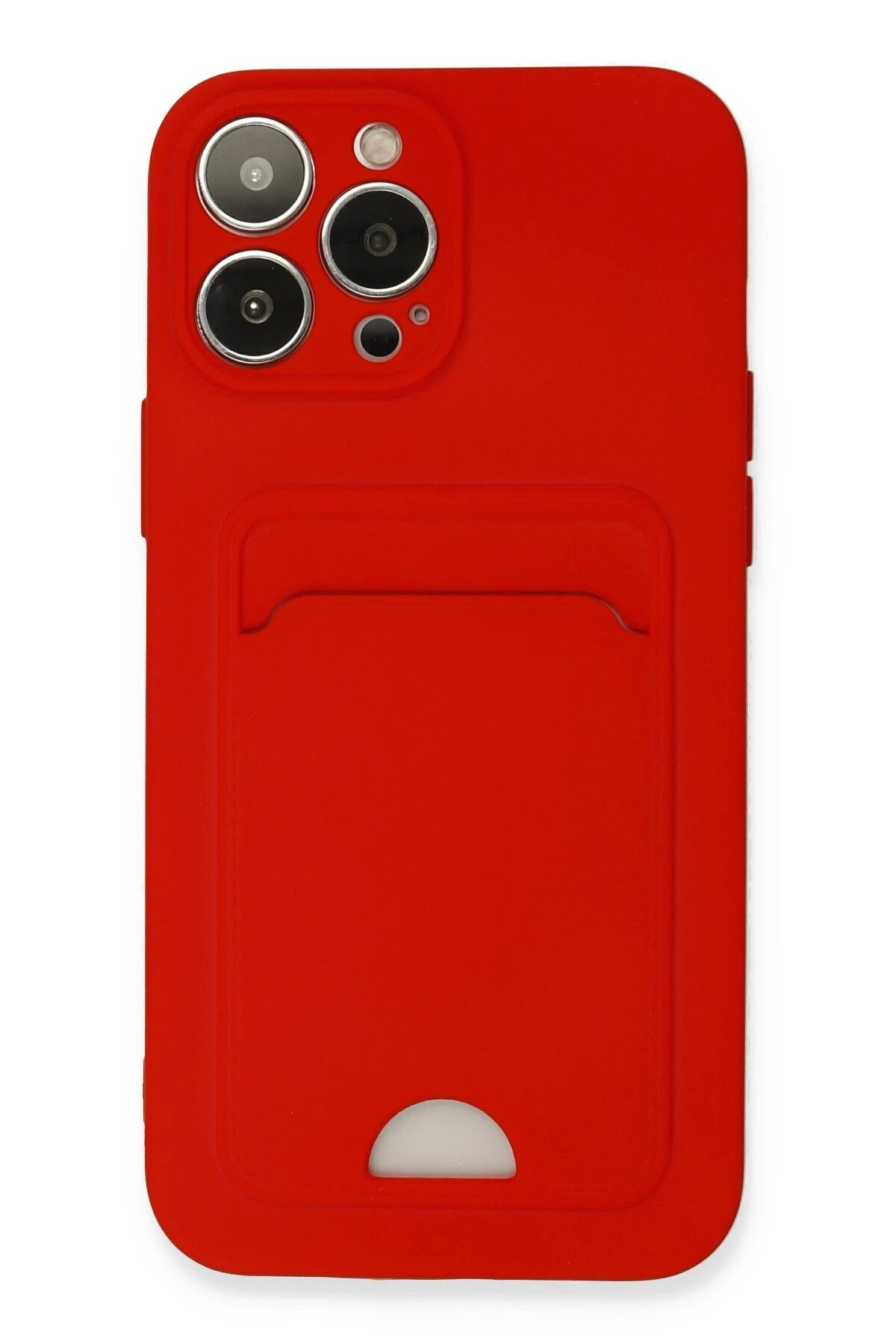 Newface iPhone 13 Pro Max Kılıf Kelvin Kartvizitli Silikon - Kırmızı